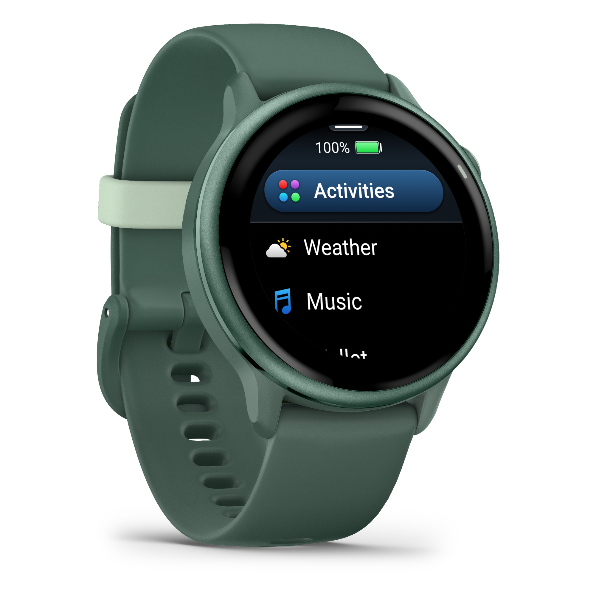 3 garmin vivoactive 6 metallic jasper green with jasper green band