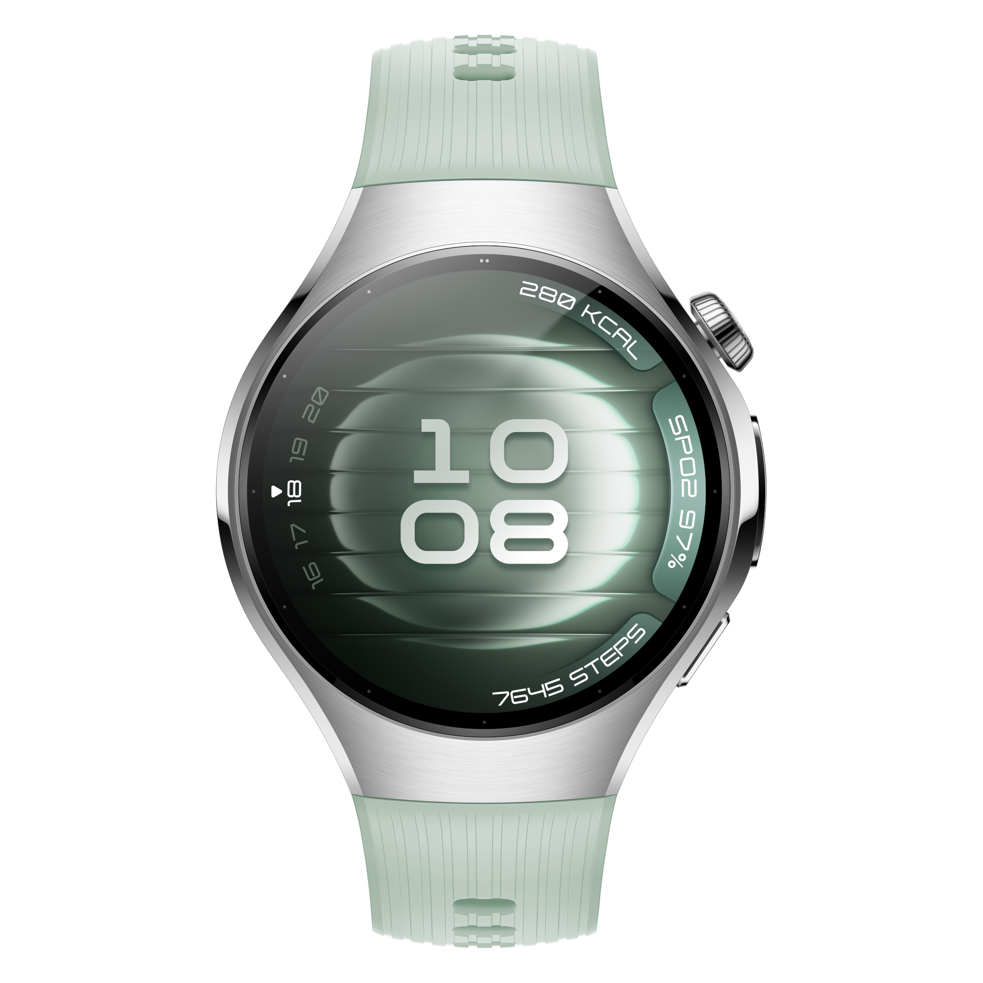 2 huawei watch 5 42mm lte aurora green green fluoroelastomer strap