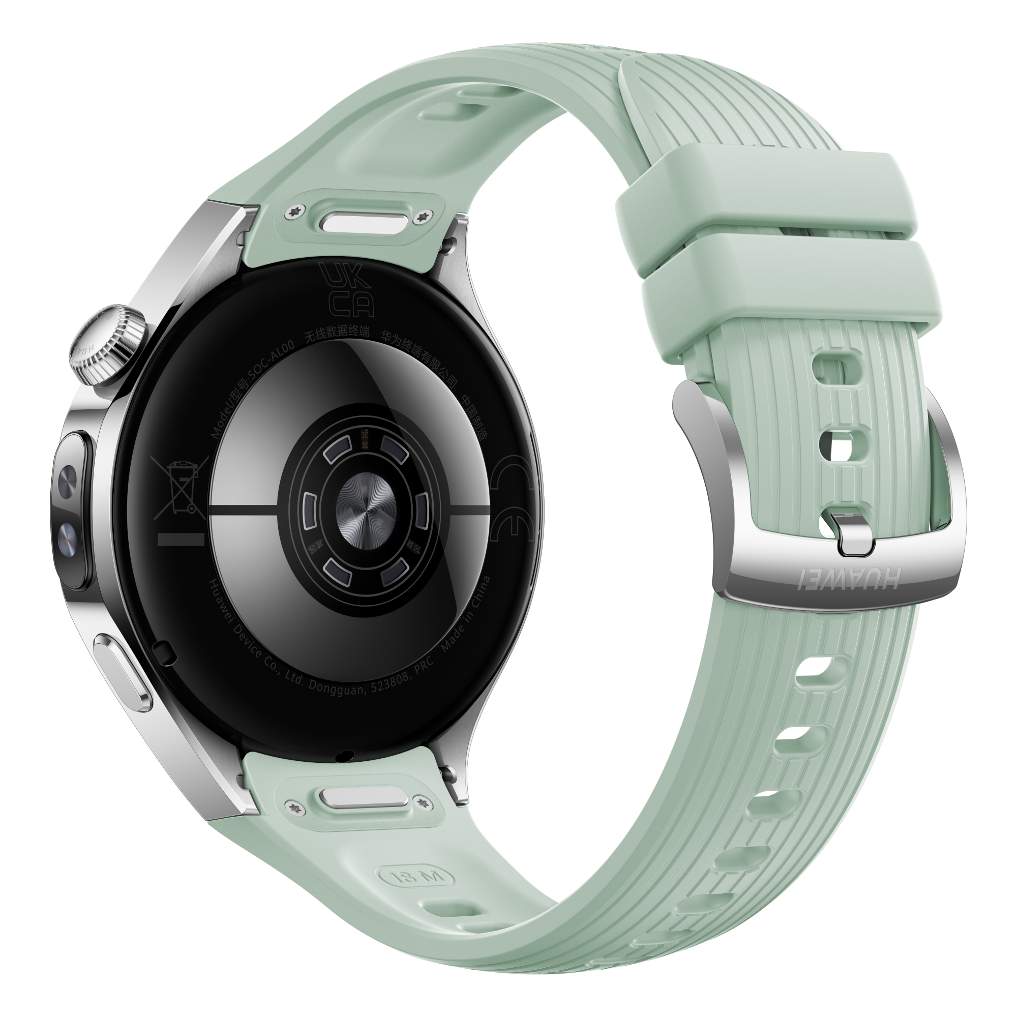 5 huawei watch 5 42mm lte aurora green green fluoroelastomer strap