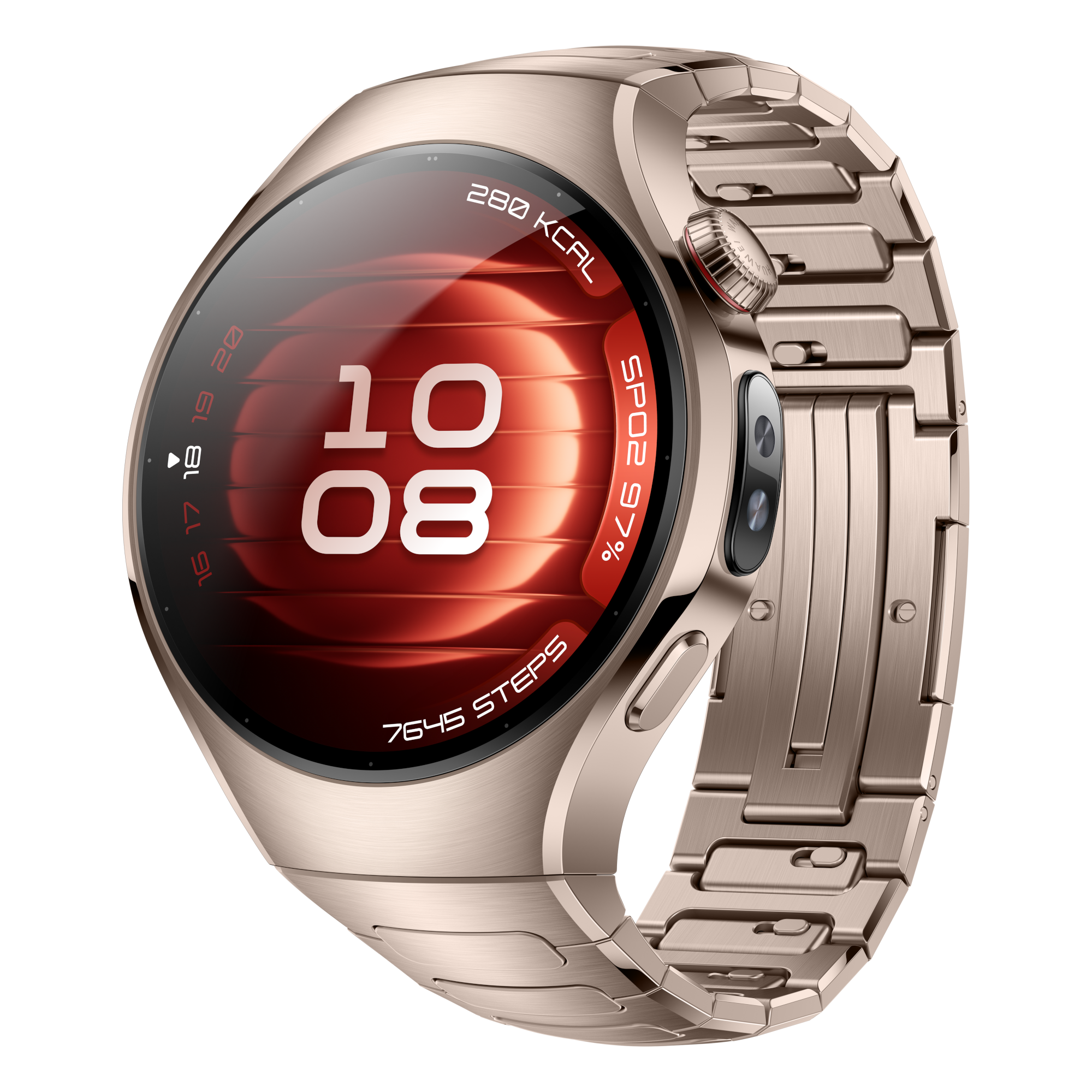 1 huawei watch 5 42mm lte dawnlight gold titanium strap
