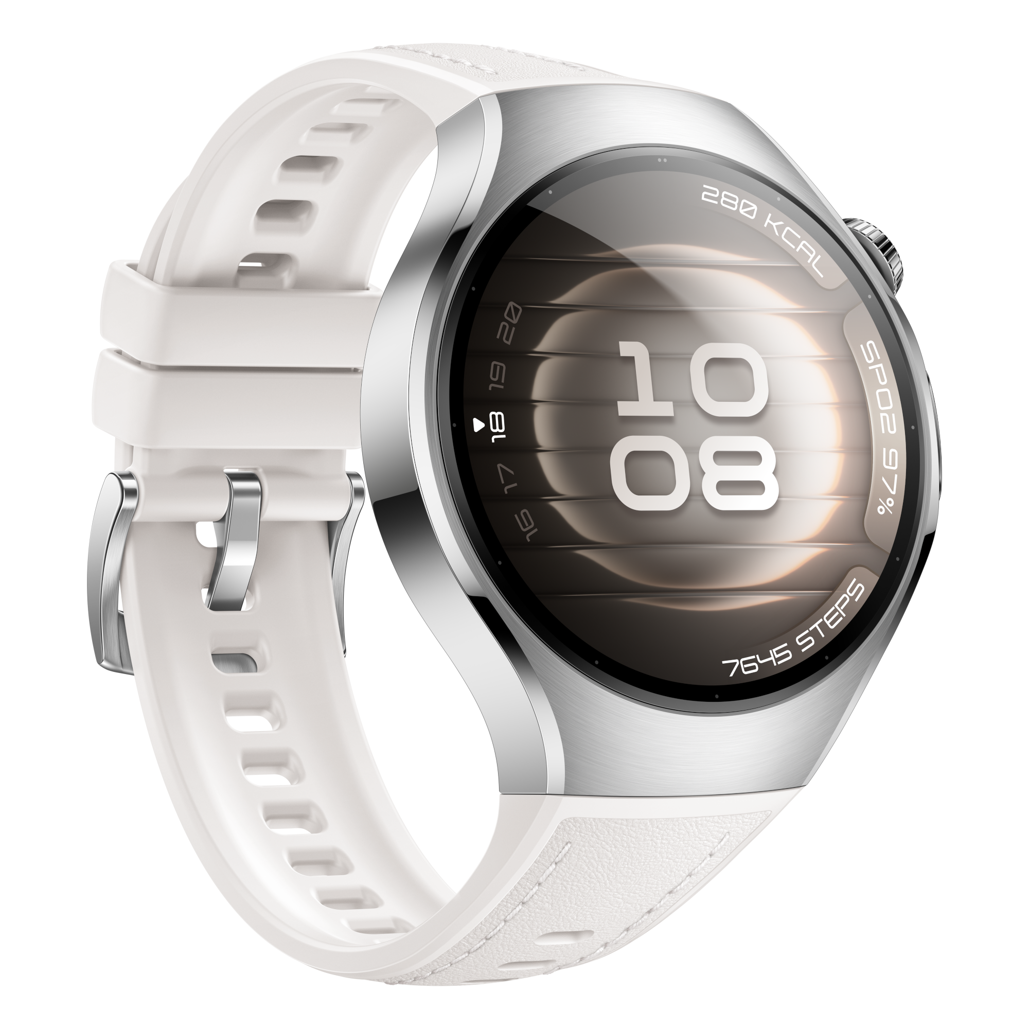 3 huawei watch 5 42mm lte moon white white composite strap