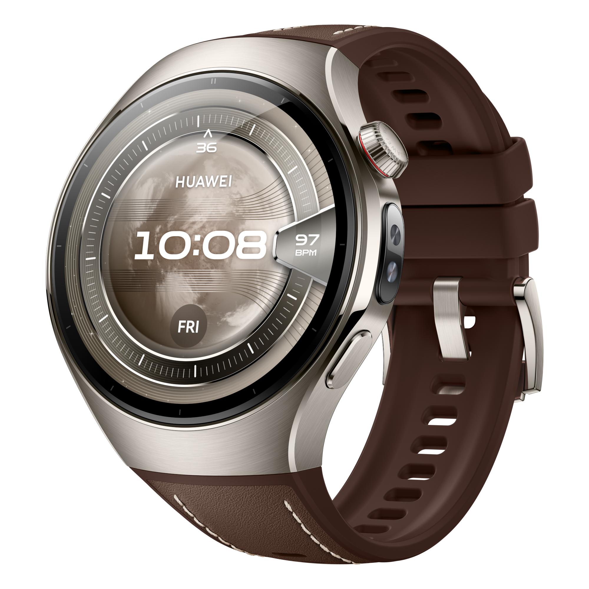 1 huawei watch 5 46mm lte jupiter brown brown composite strap