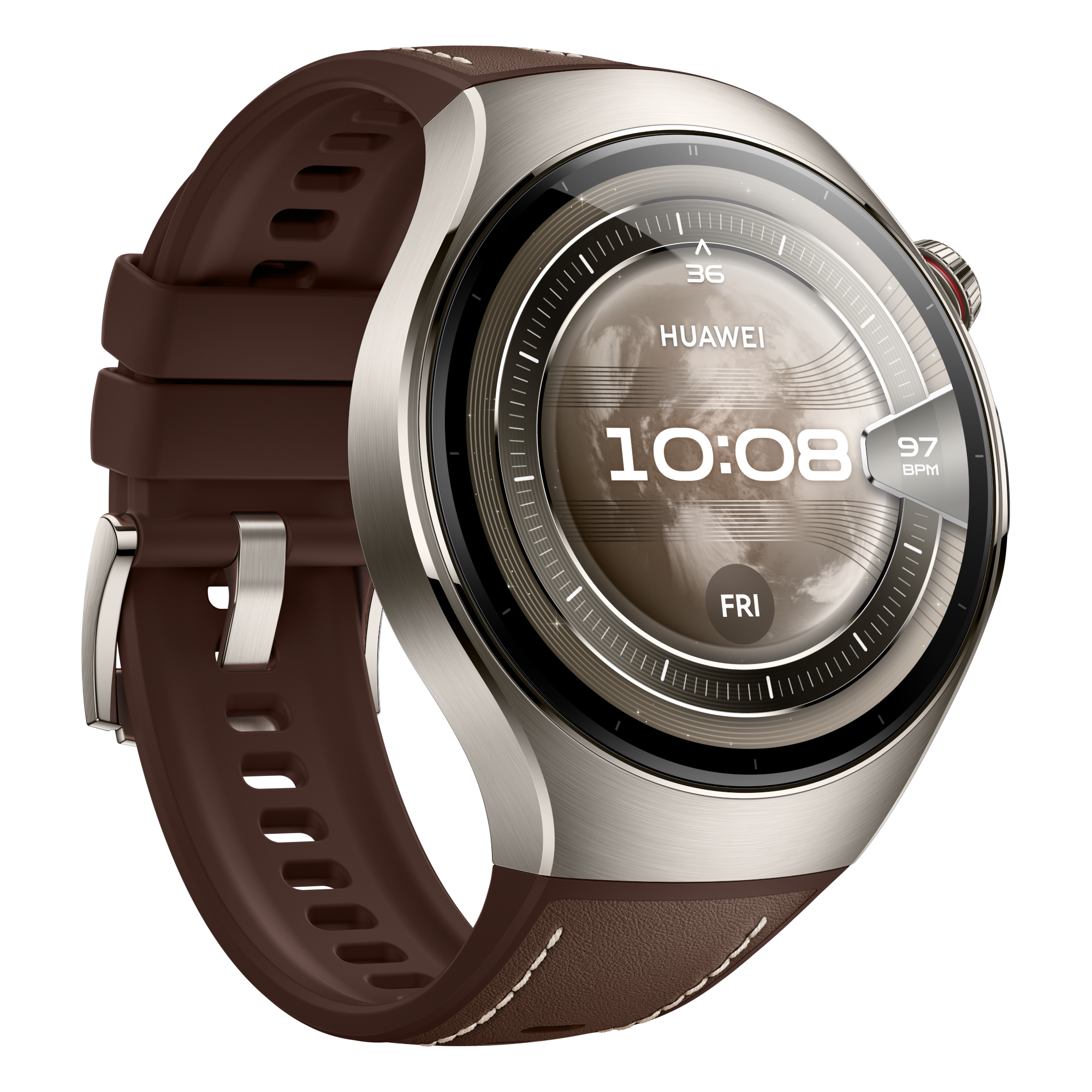 3 huawei watch 5 46mm lte jupiter brown brown composite strap