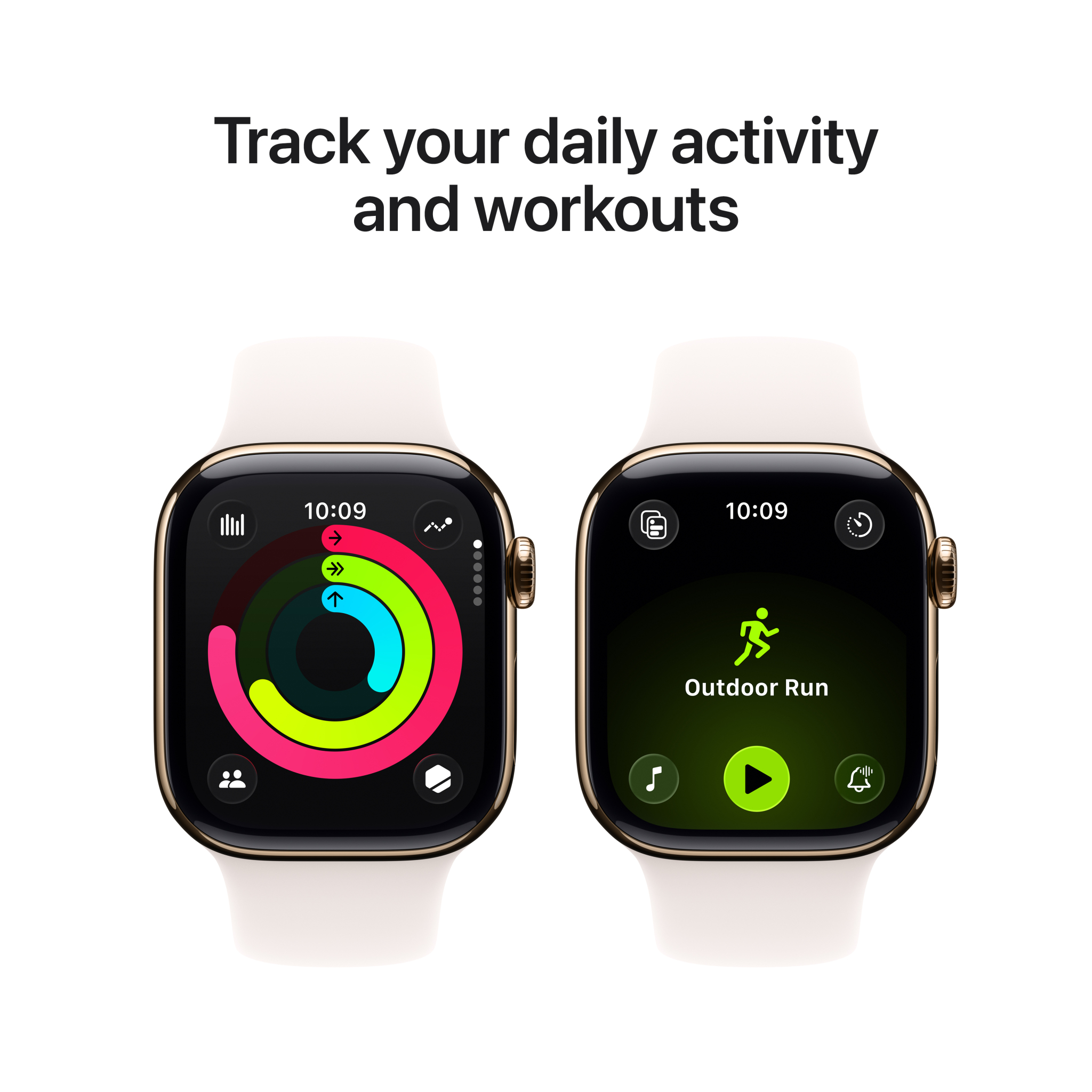 4 apple watch series 11 gps cellular 42mm gold titanium case with light blush sport band