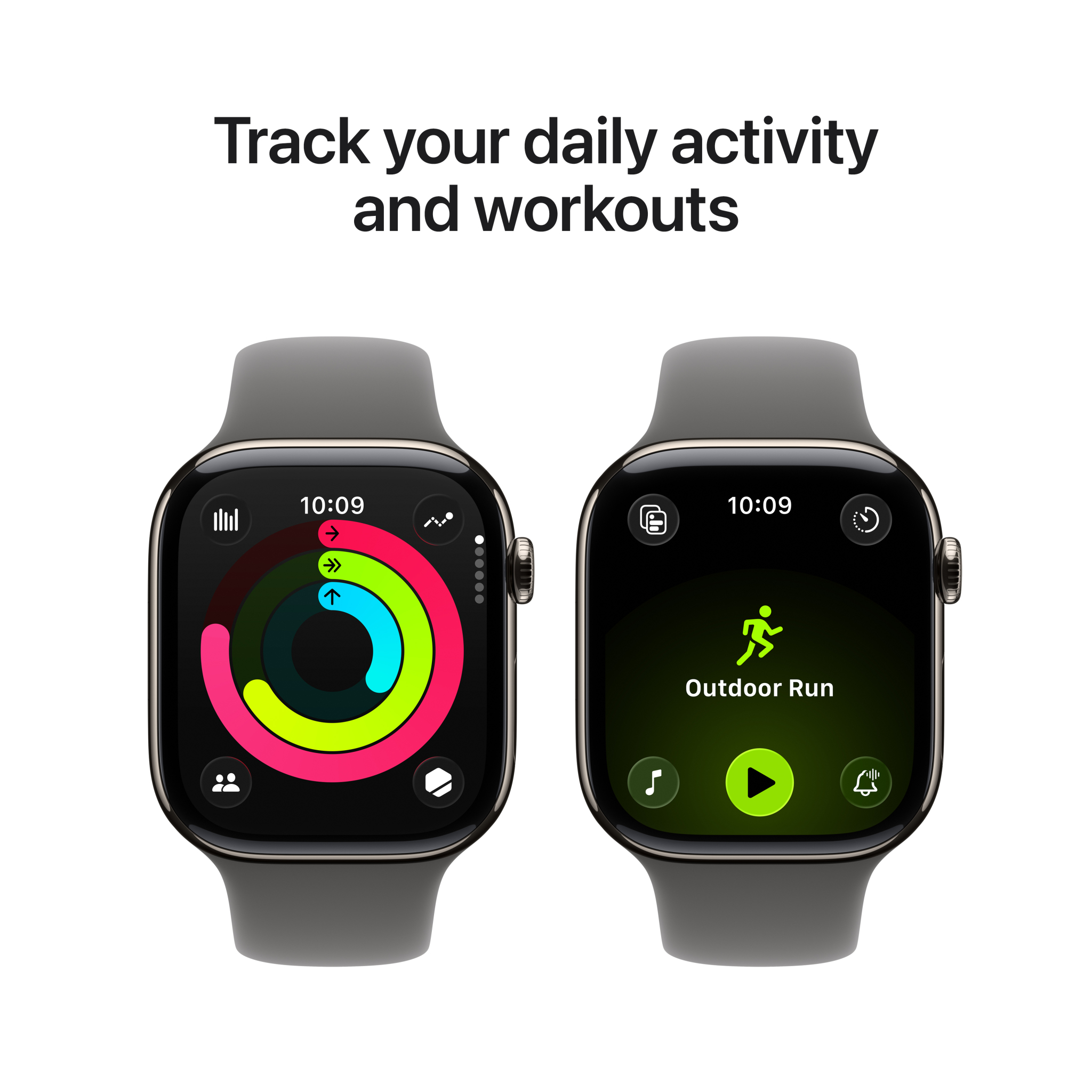 4 apple watch series 11 gps cellular 42mm natural titanium case with stone grey sport band