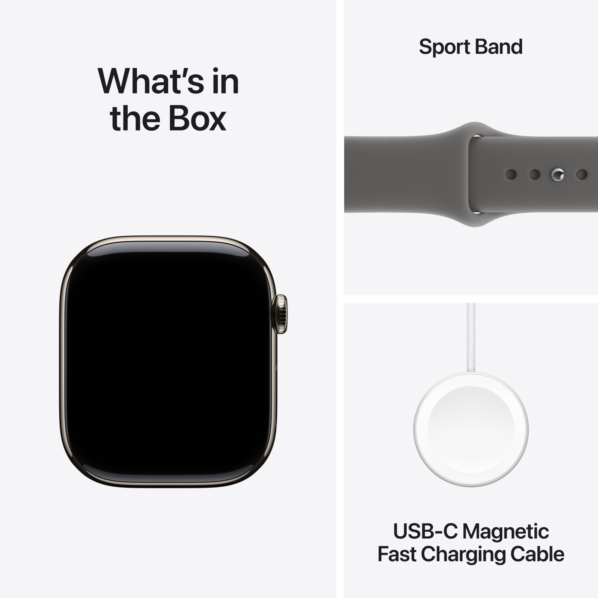 8 apple watch series 11 gps cellular 42mm natural titanium case with stone grey sport band
