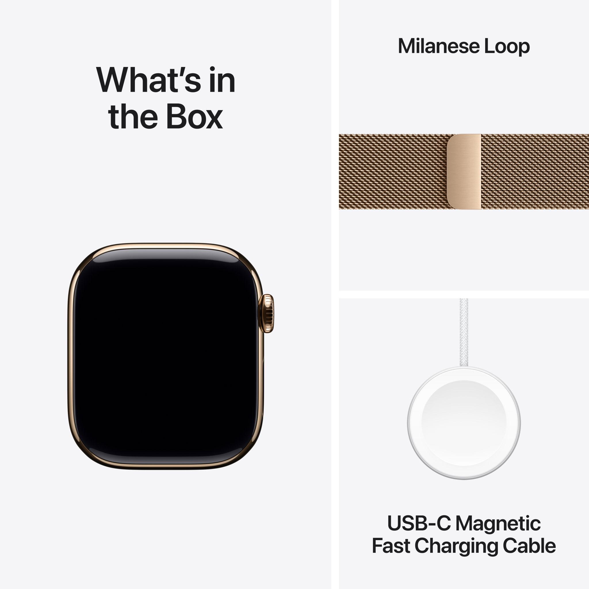 8 apple watch series 11 gps cellular 42mm gold titanium case with gold milanese loop
