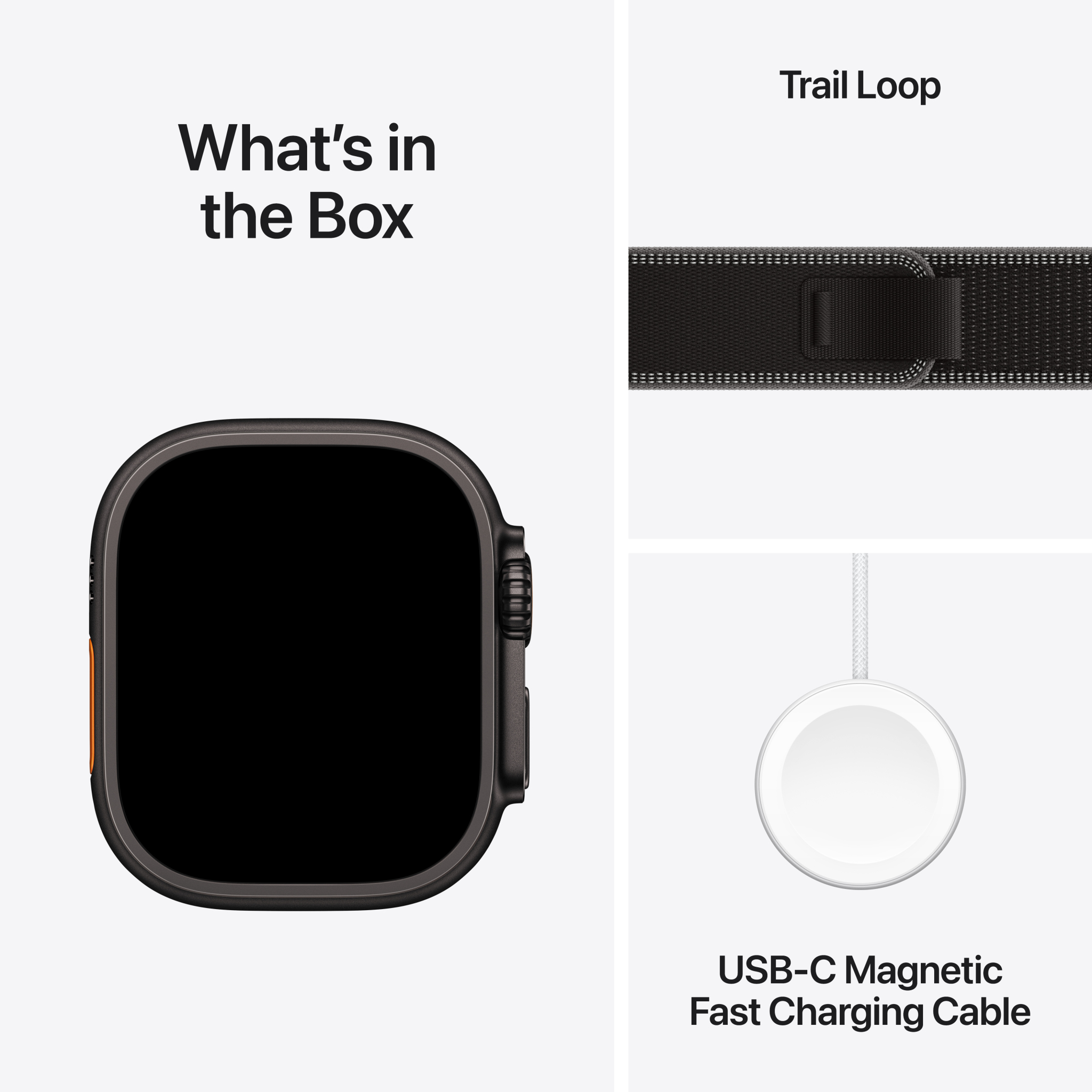 7 apple watch ultra 3 gps cellular 49mm black titanium case with black charcoal trail loop