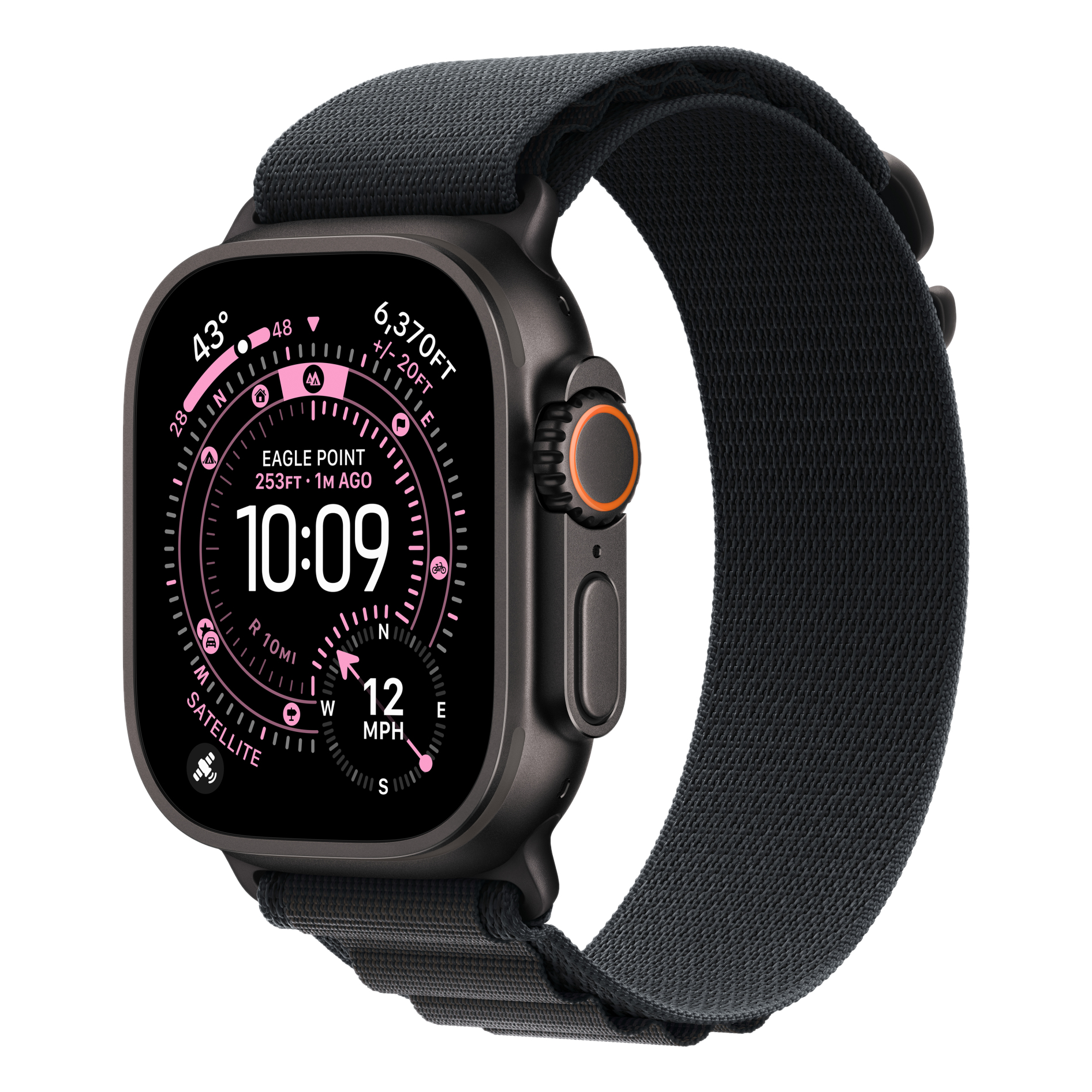 1 apple watch ultra 3 gps cellular 49mm black titanium case with black alpine loop
