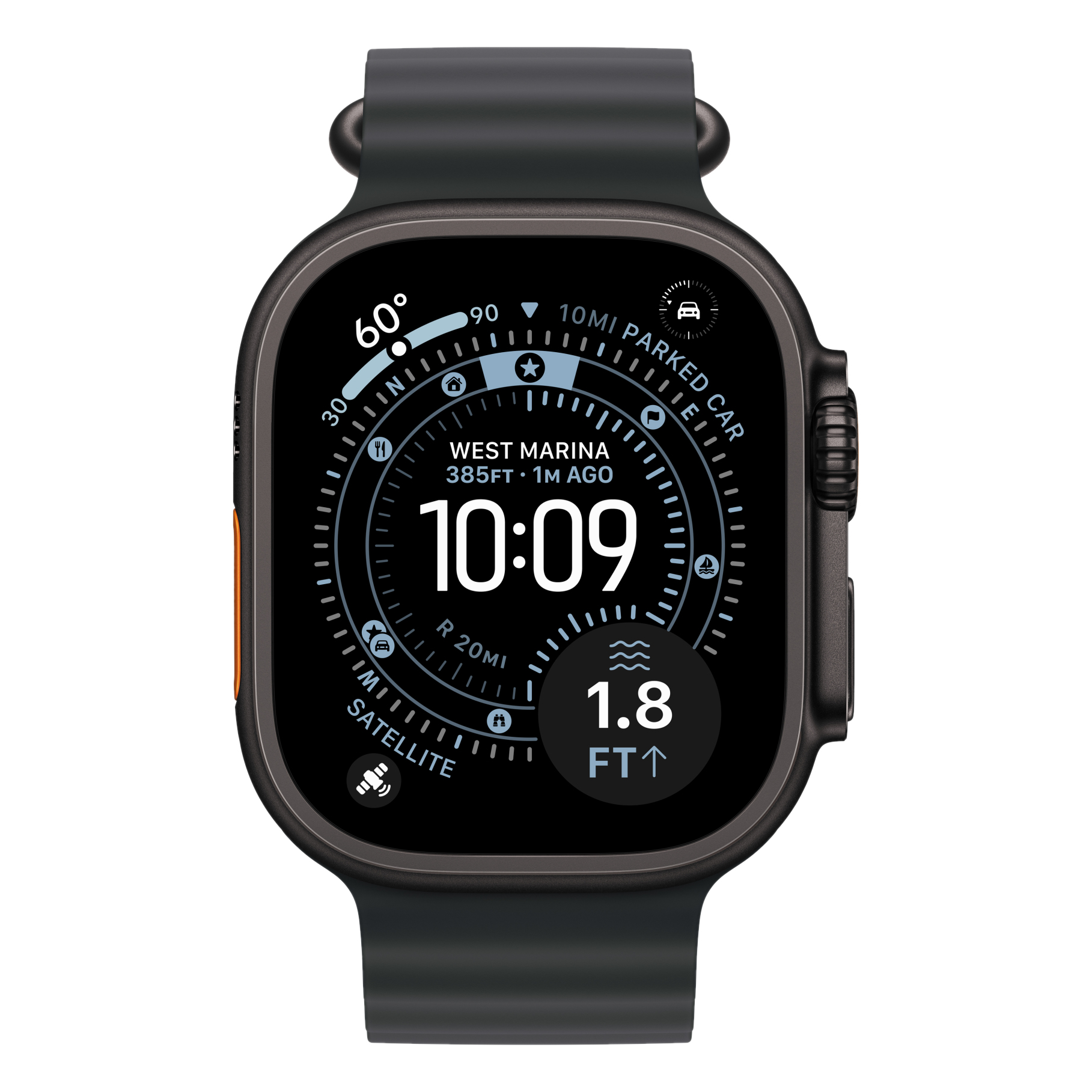 2 apple watch ultra 3 gps cellular 49mm black titanium case with black ocean band