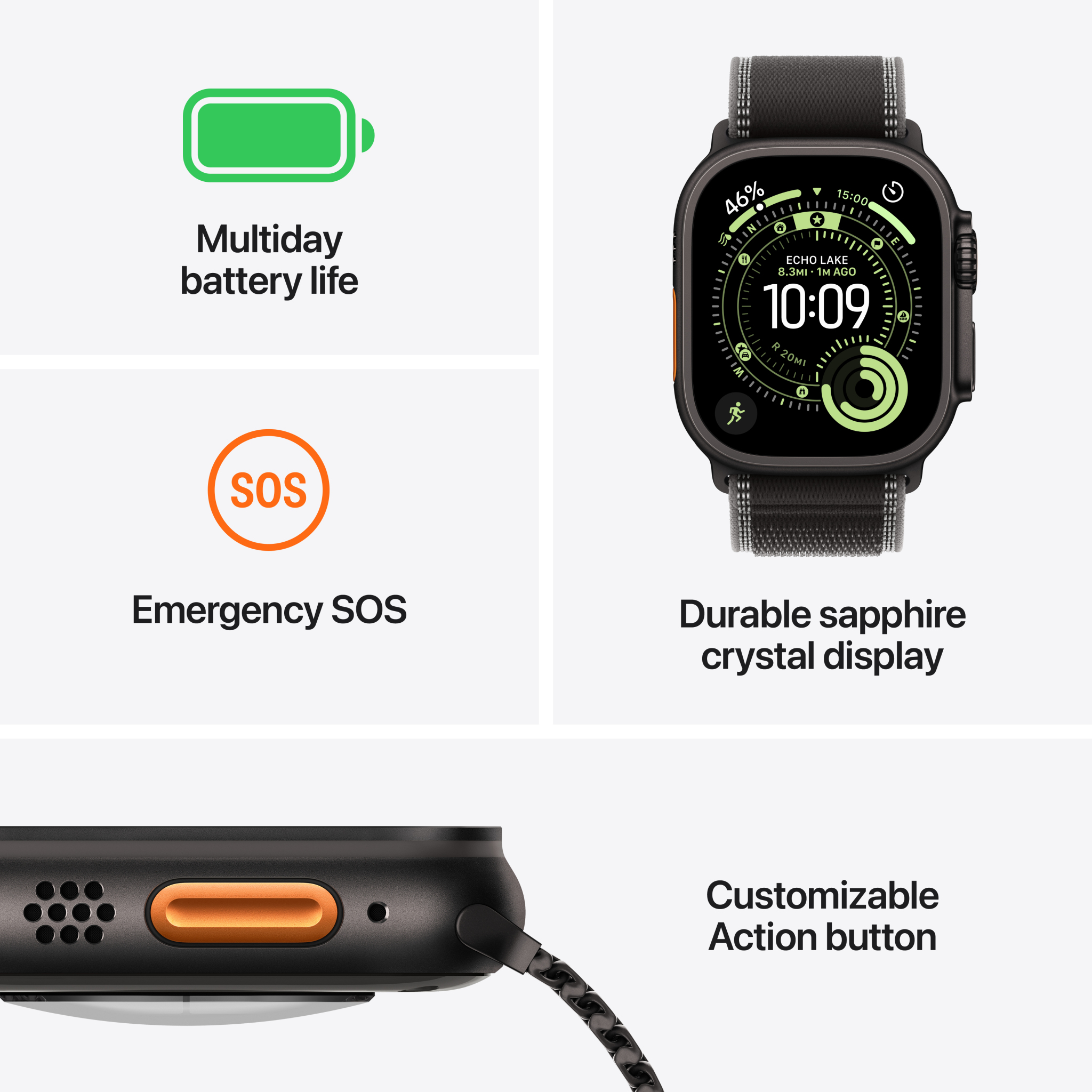 3 apple watch ultra 3 gps cellular 49mm black titanium case with black ocean band