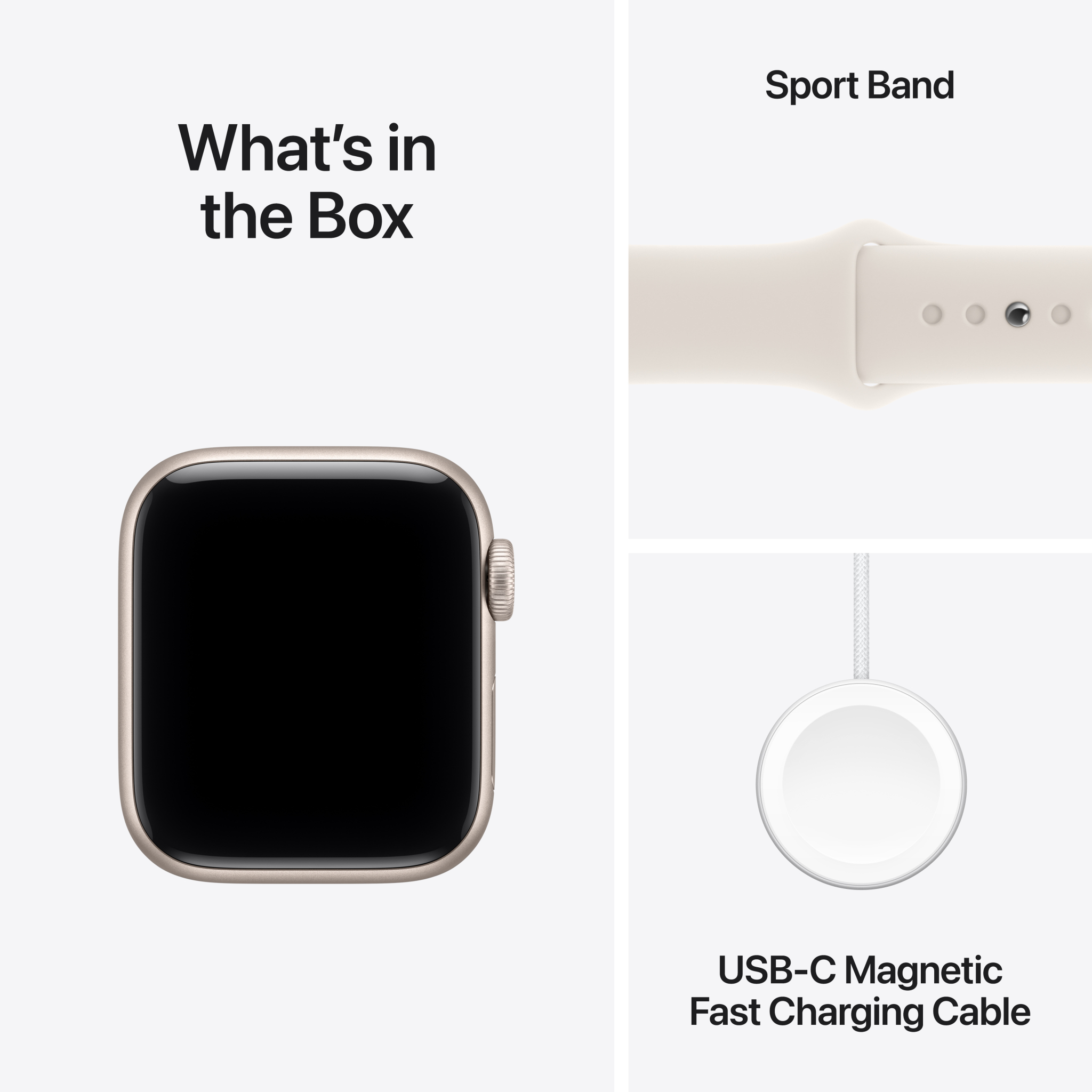 8 apple watch se 3 gps 40mm starlight aluminium case with starlight sport band