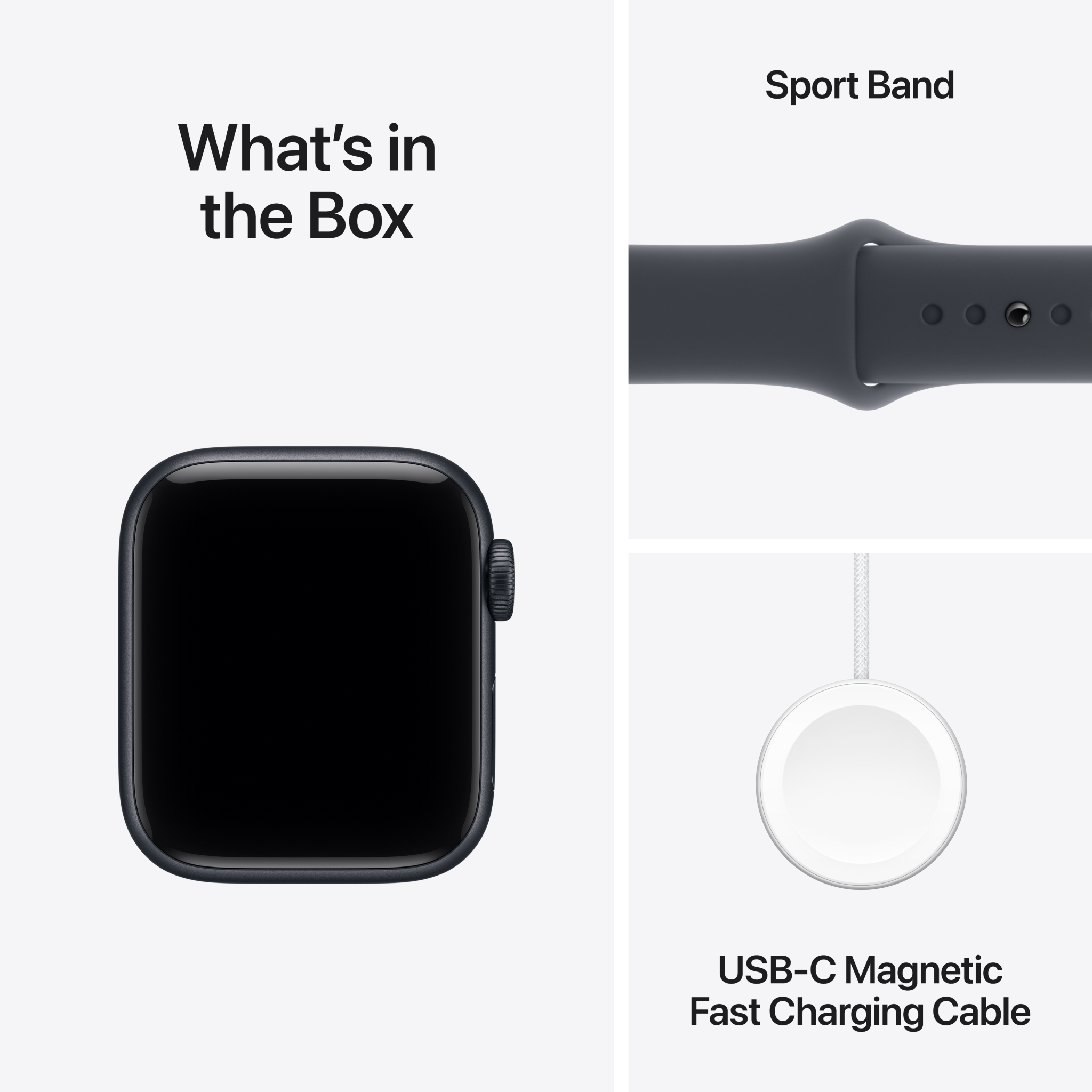 8 apple watch se 3 gps 40mm midnight aluminium case with midnight sport band
