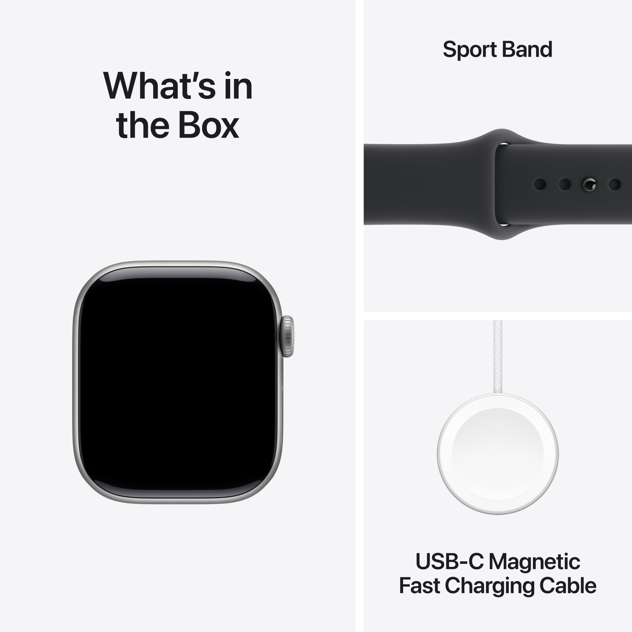 8 apple watch series 11 gps 42mm space grey aluminium case with black sport band