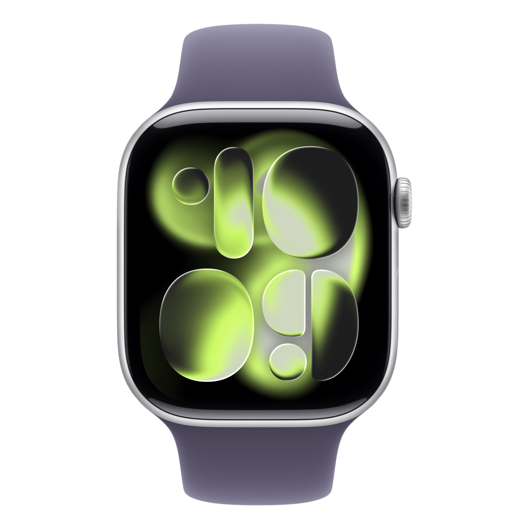 2 apple watch series 11 gps 46mm silver aluminium case with purple fog sport band