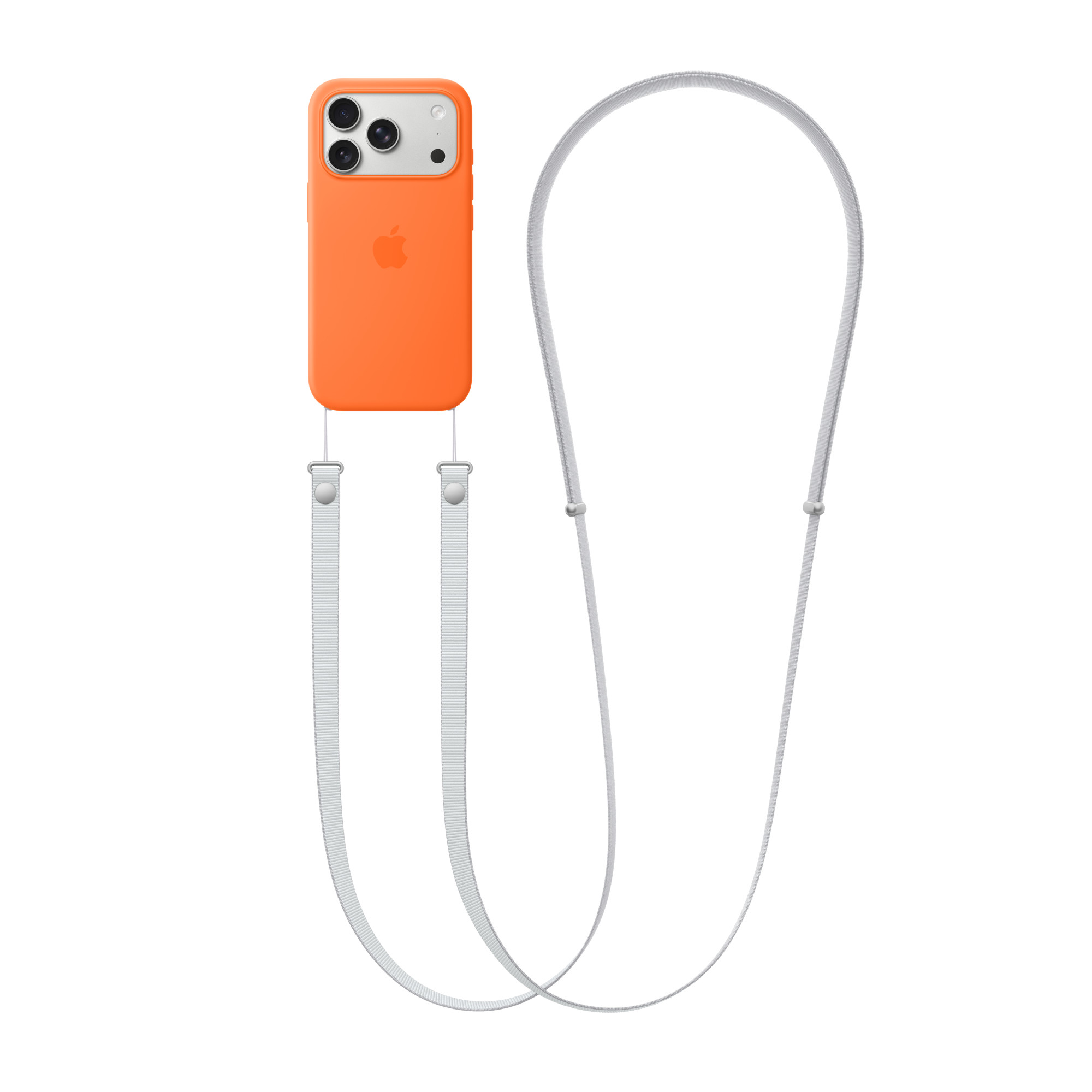 2 apple crossbody strap light gray