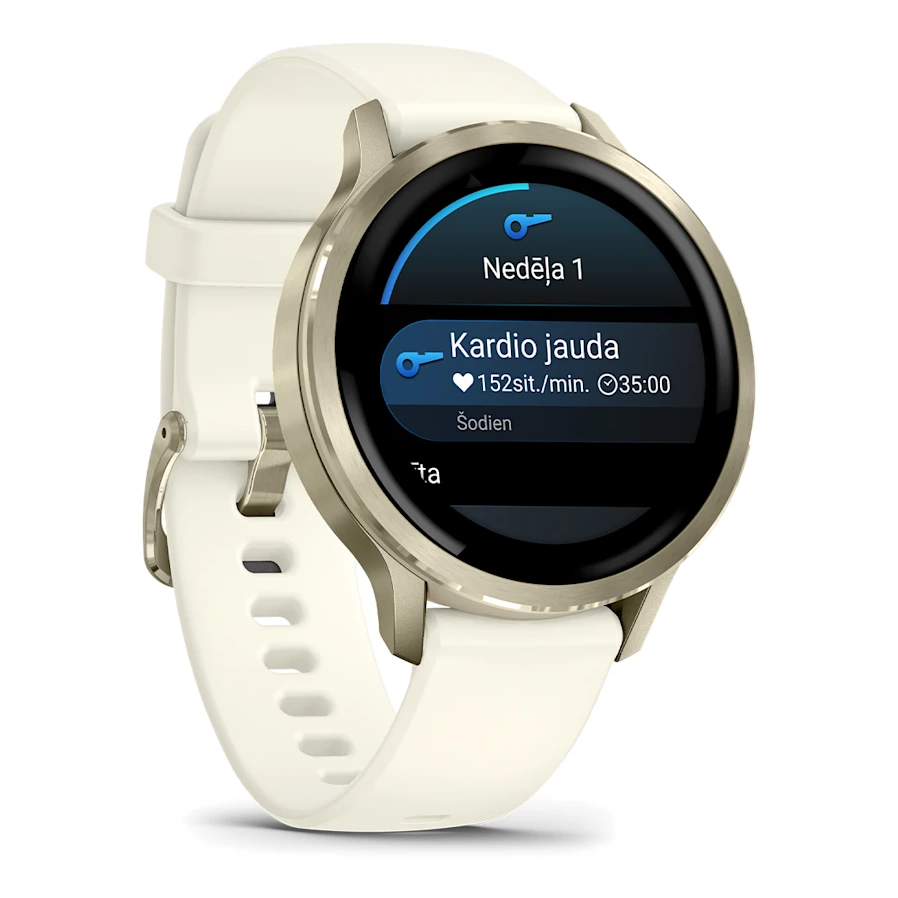 3 garmin venu 4 41mm lunar gold with bone band