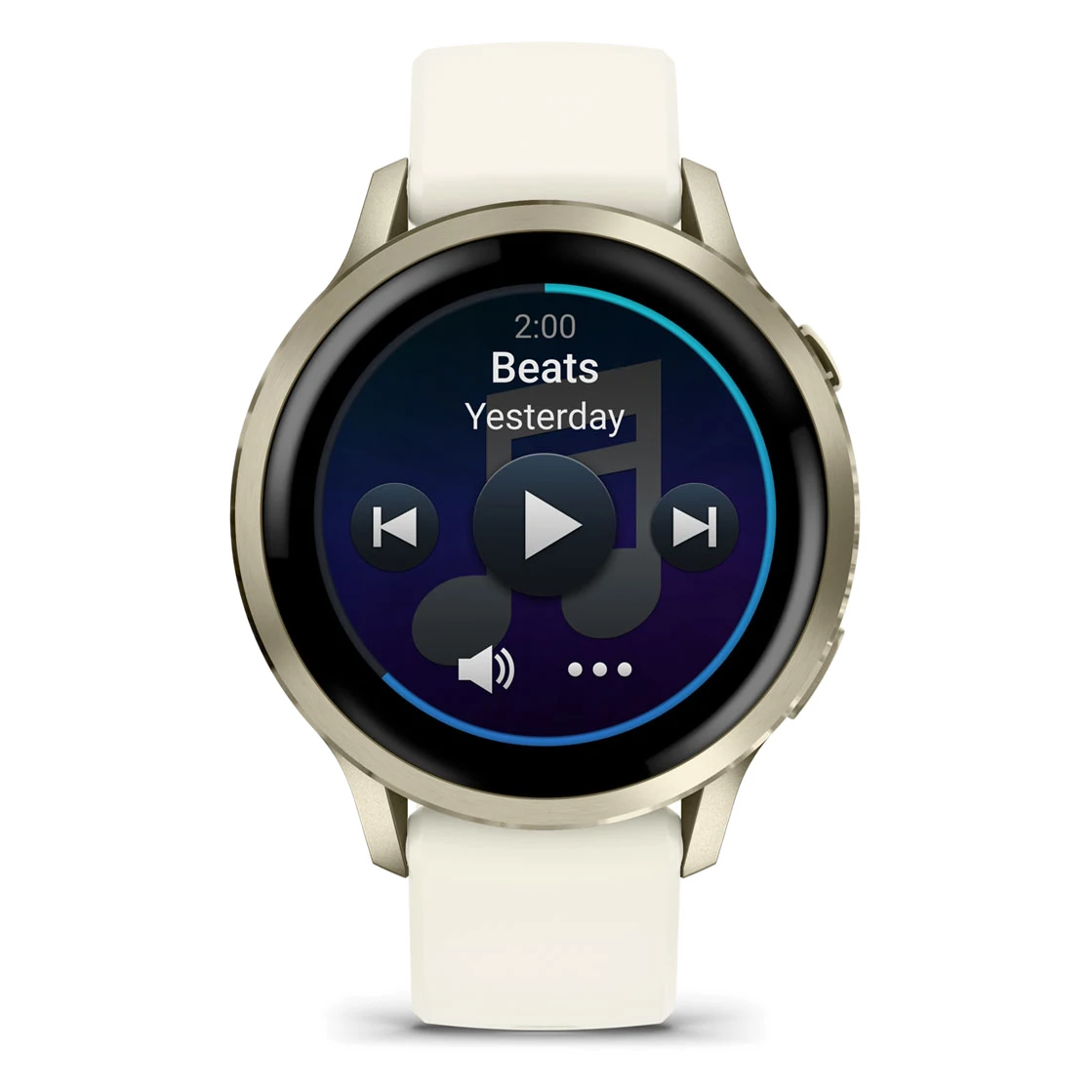 7 garmin venu 4 41mm lunar gold with bone band