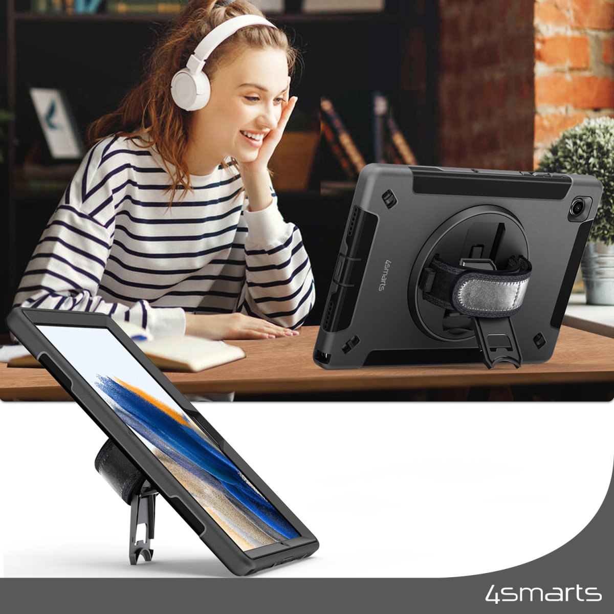 3 samsung galaxy tab s9 fe s9 s8 s7 4smarts case