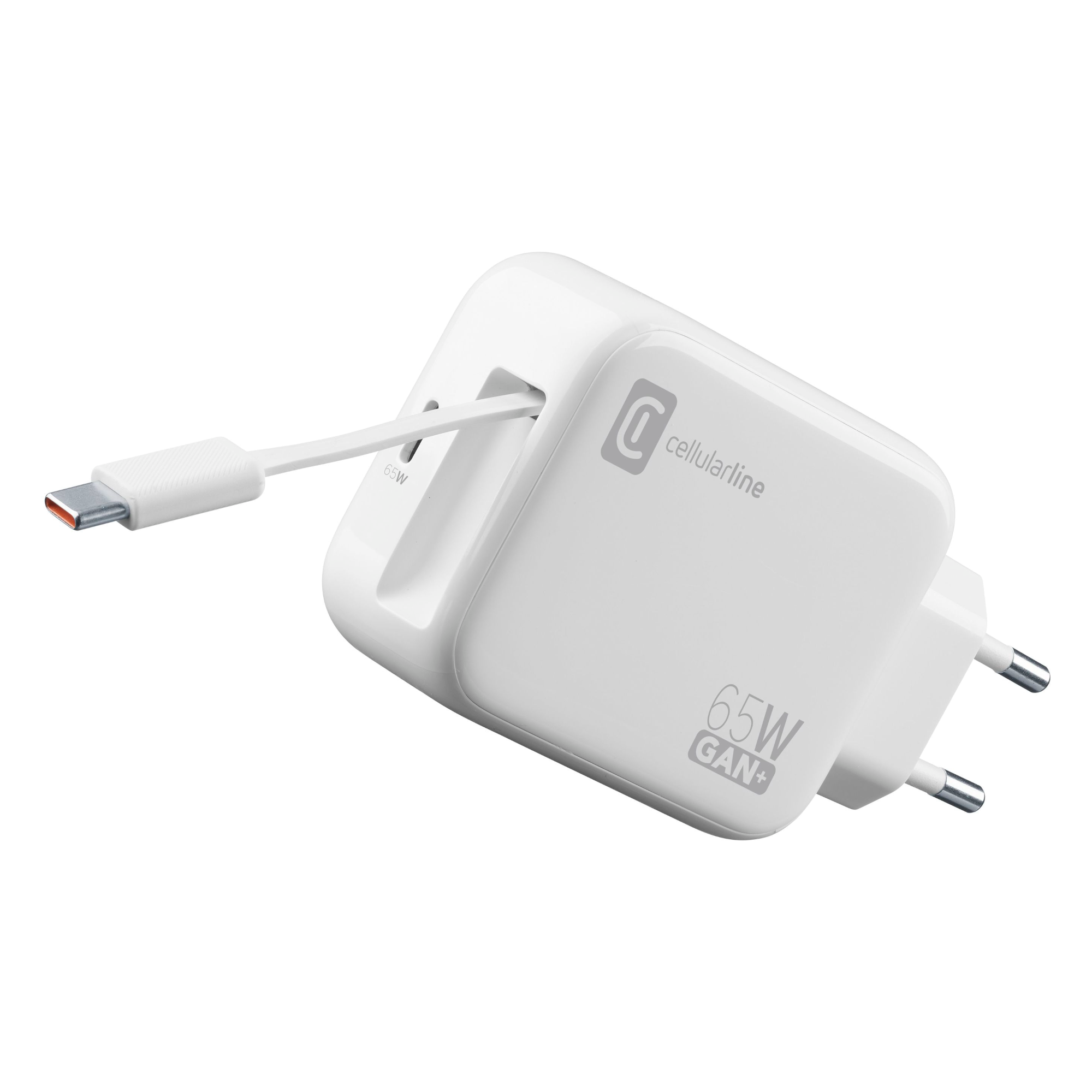 6 cellularline 65w usb c retractable roller white