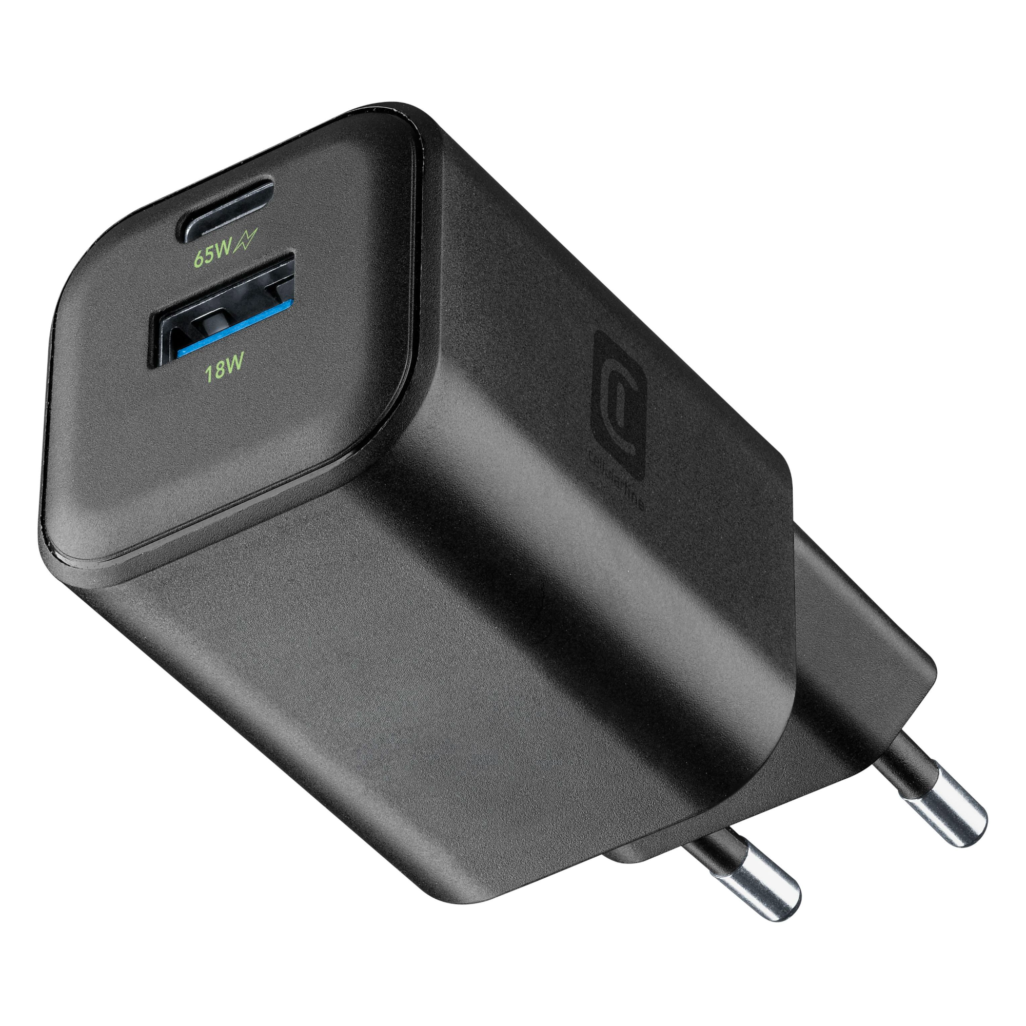 Cellularline 65W USB-C & USB-A Power Adapter