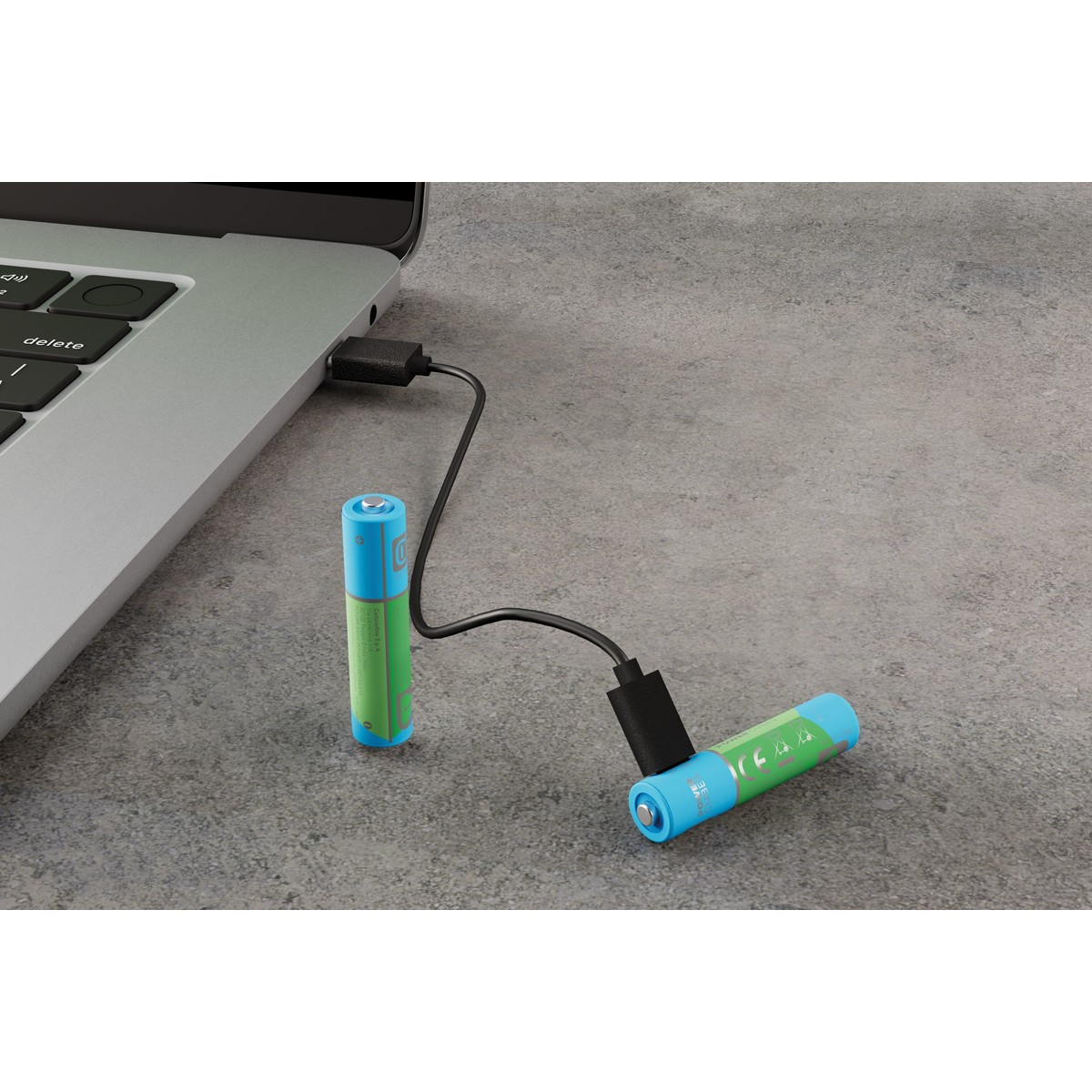 2 uzladejamas baterijas aaa 2 gab usb c