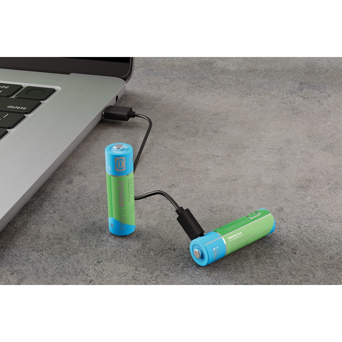 2 uzladejamas baterijas aa 2 gab usb c