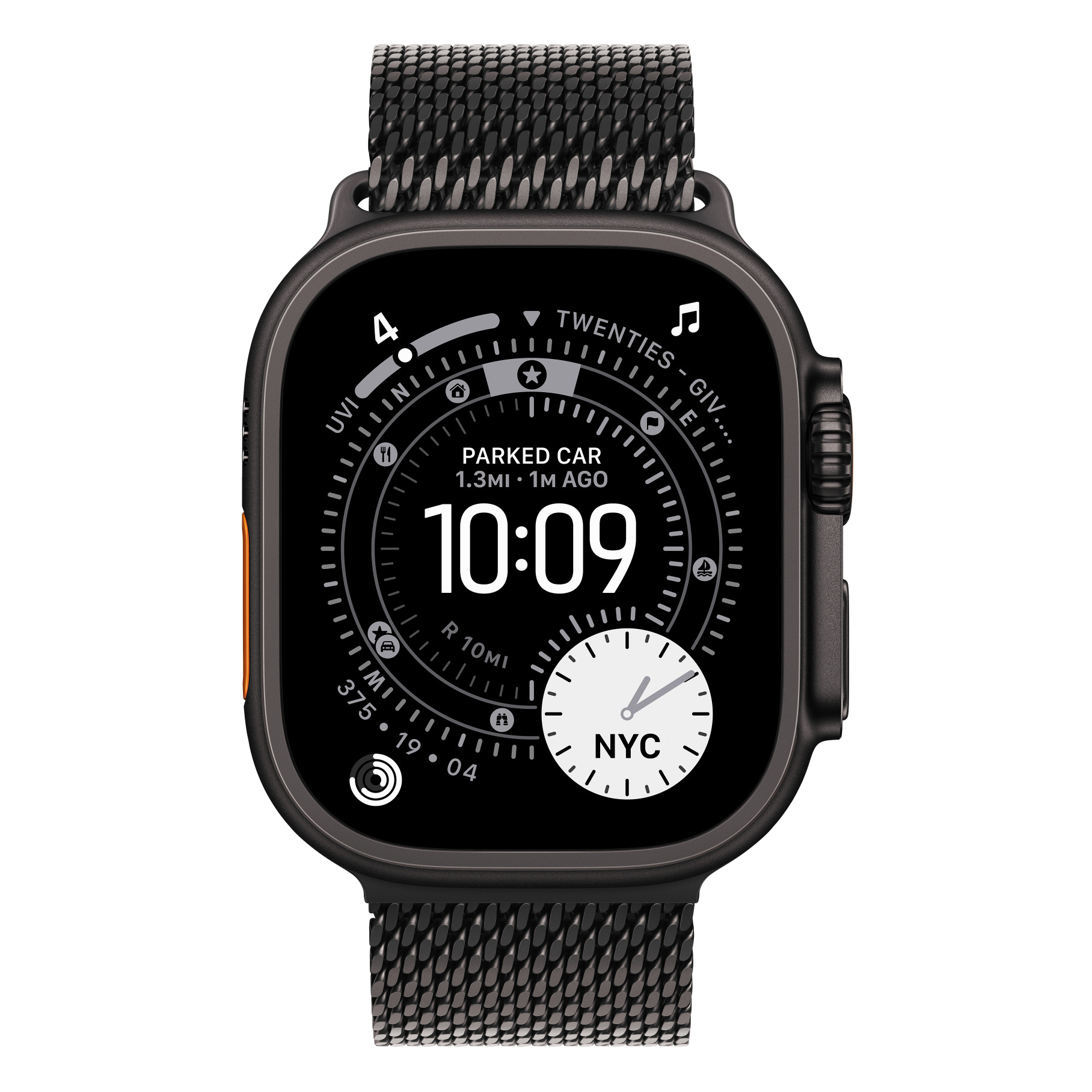 2 apple watch 44454649mm titanium milanese loop black