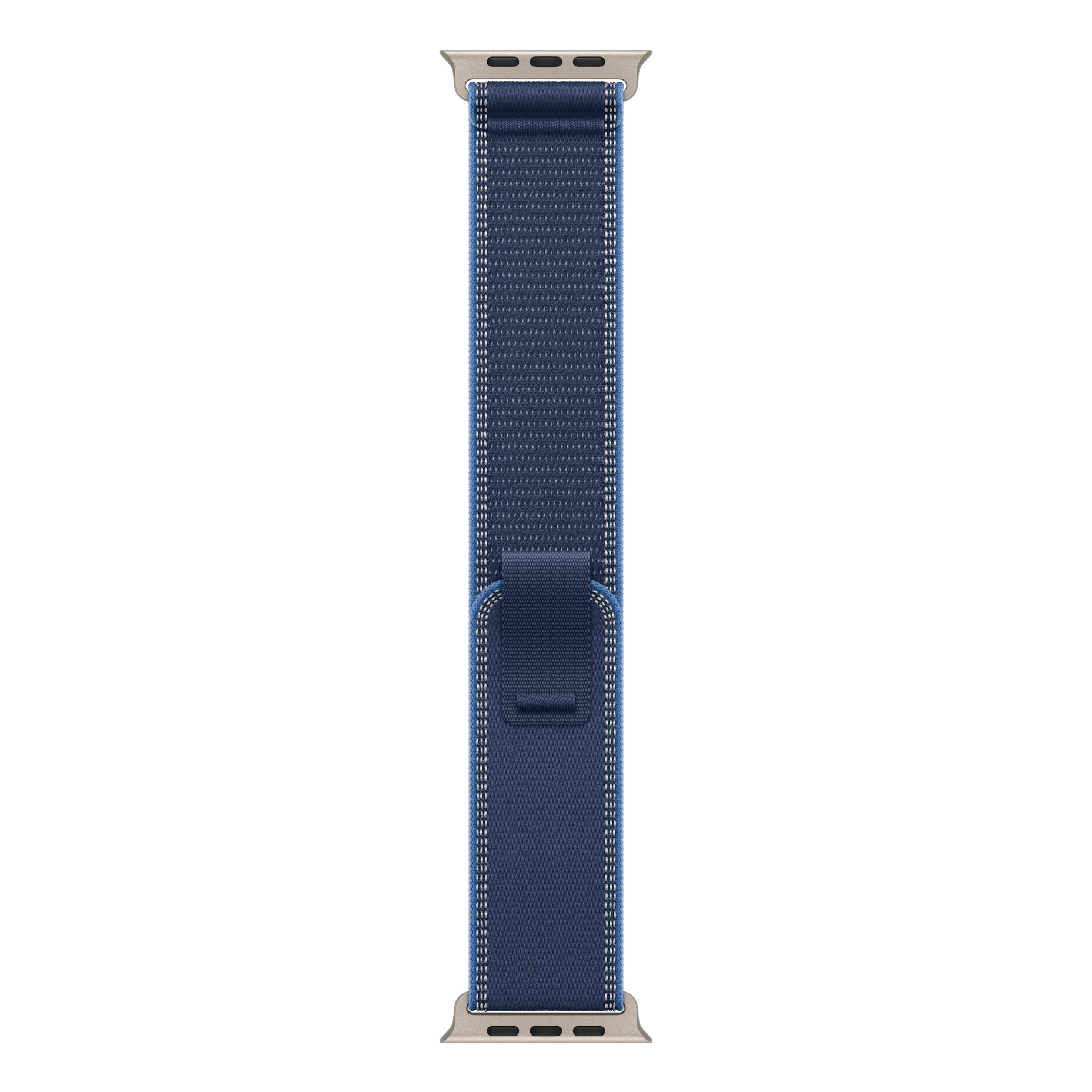 3 apple watch 44454649mm trail loop sm natural titanium finish bluebright blue