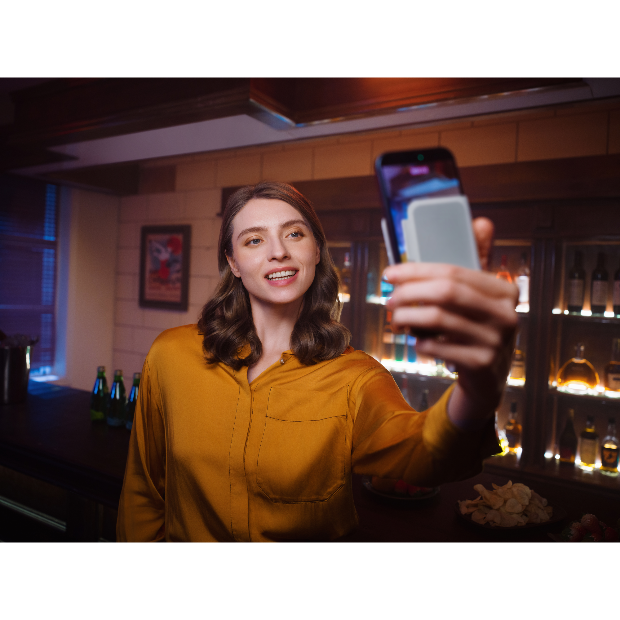 14 insta360 snap selfie screen with light