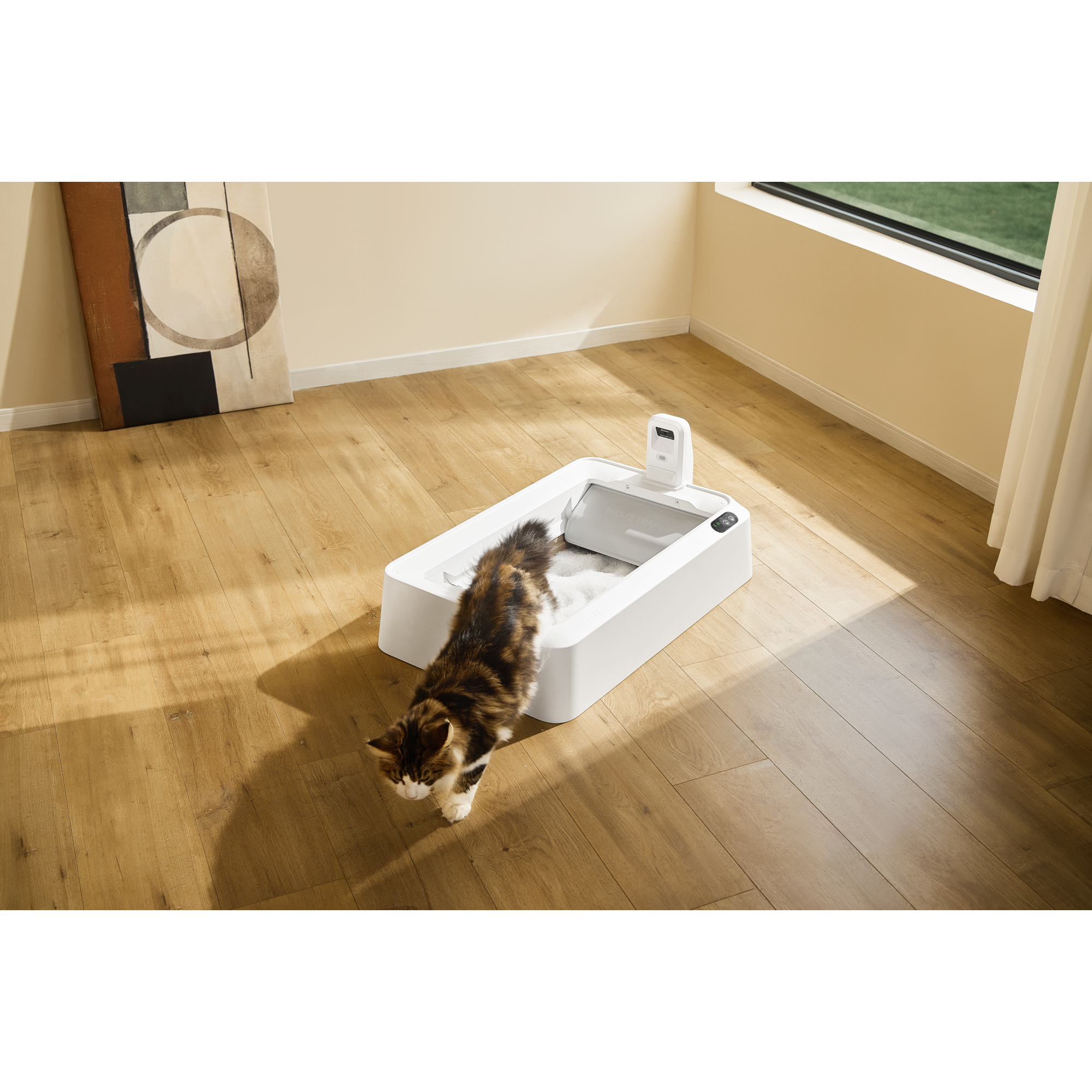 5 purobot crystal duo with camera self cleaning cat litter box white
