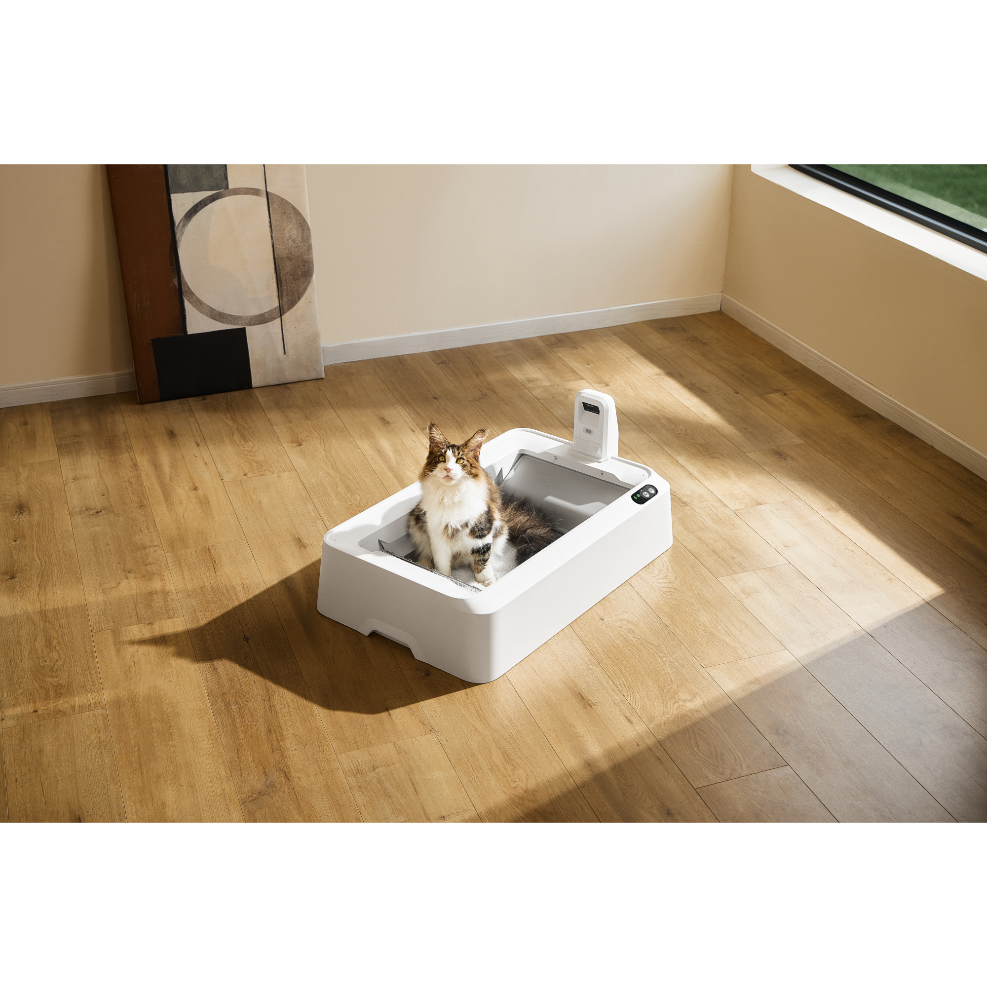 7 purobot crystal duo with camera self cleaning cat litter box white