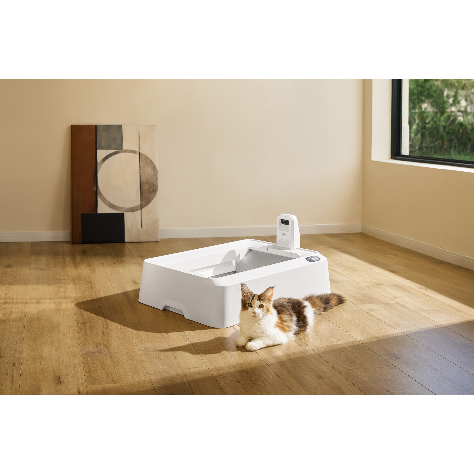 8 purobot crystal duo with camera self cleaning cat litter box white