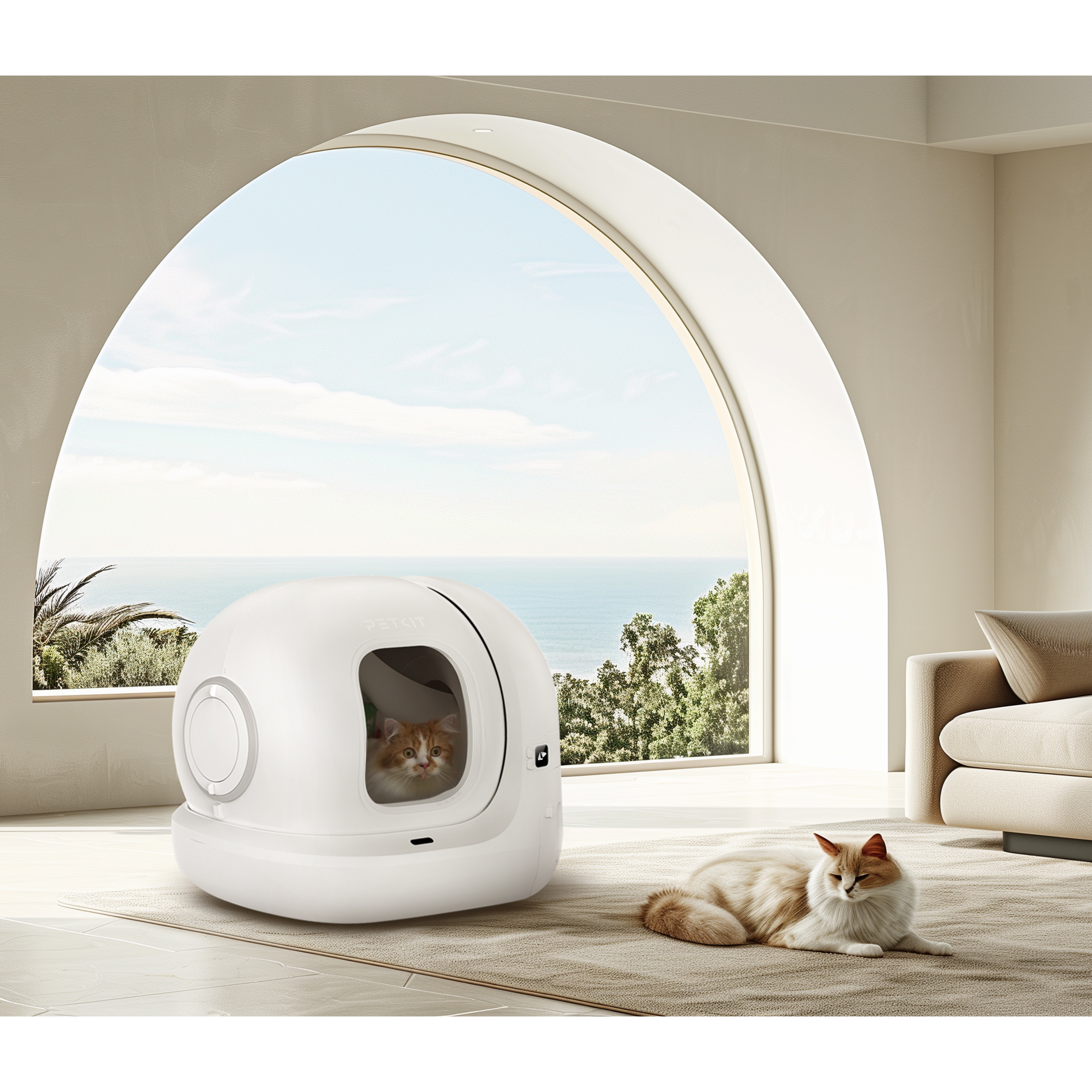 12 petkit automatic cat litter box pura max 2 white