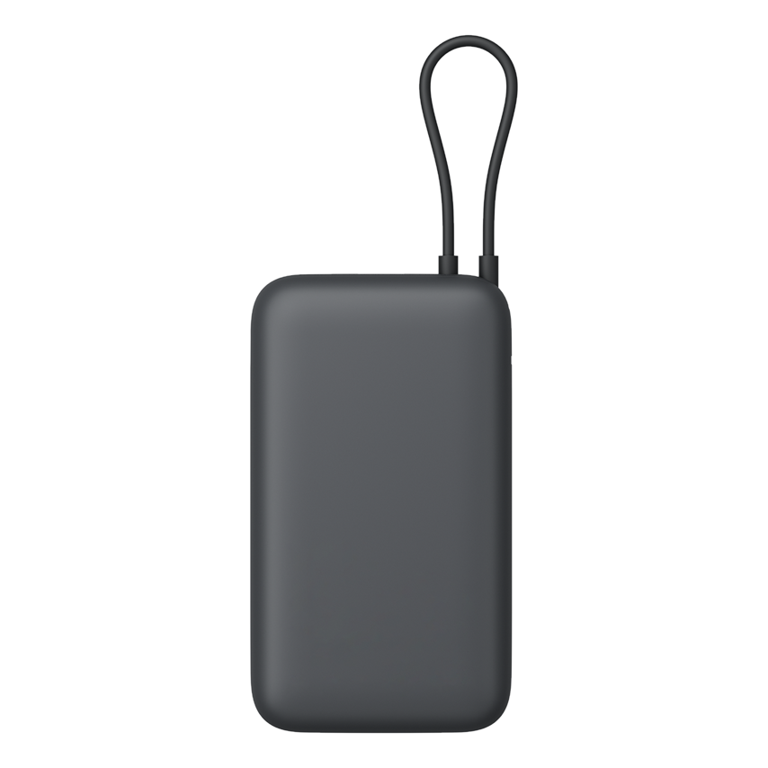 3 xiaomi integrated cable 20000 mah dark gray