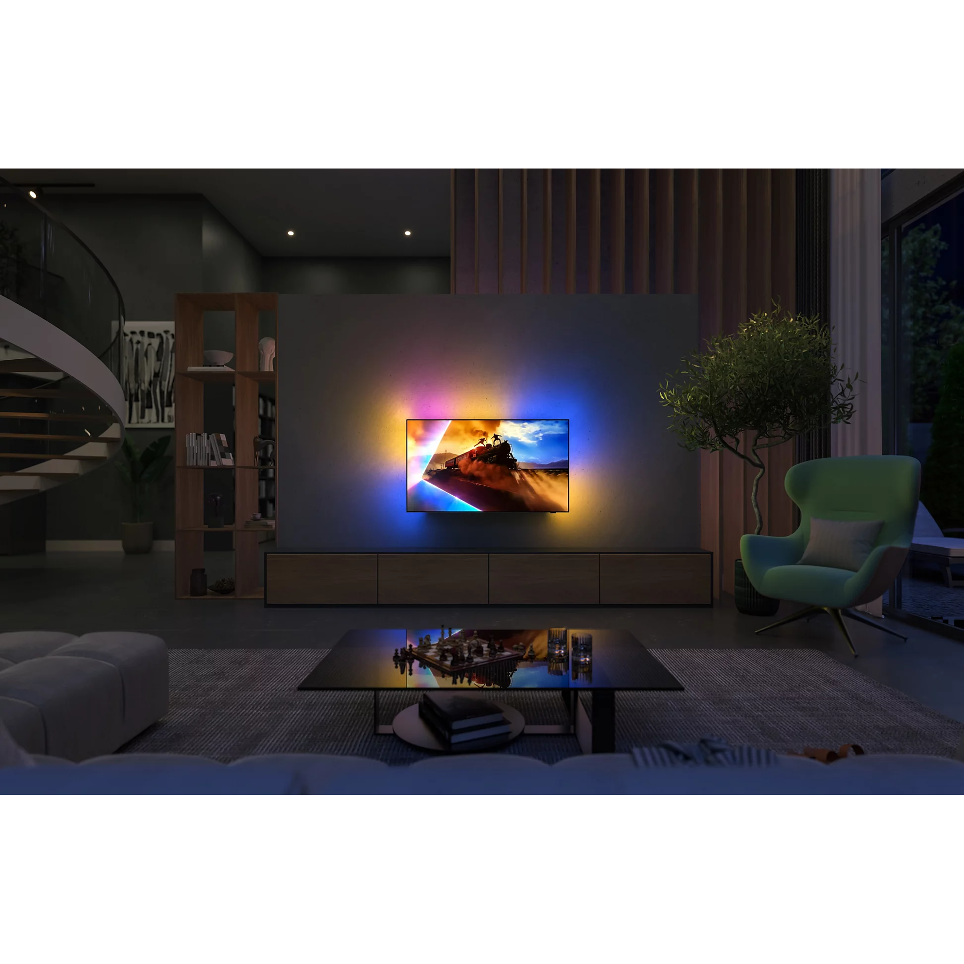 5 philips oled770 oled 4k ambilight titan os tv grey 2025