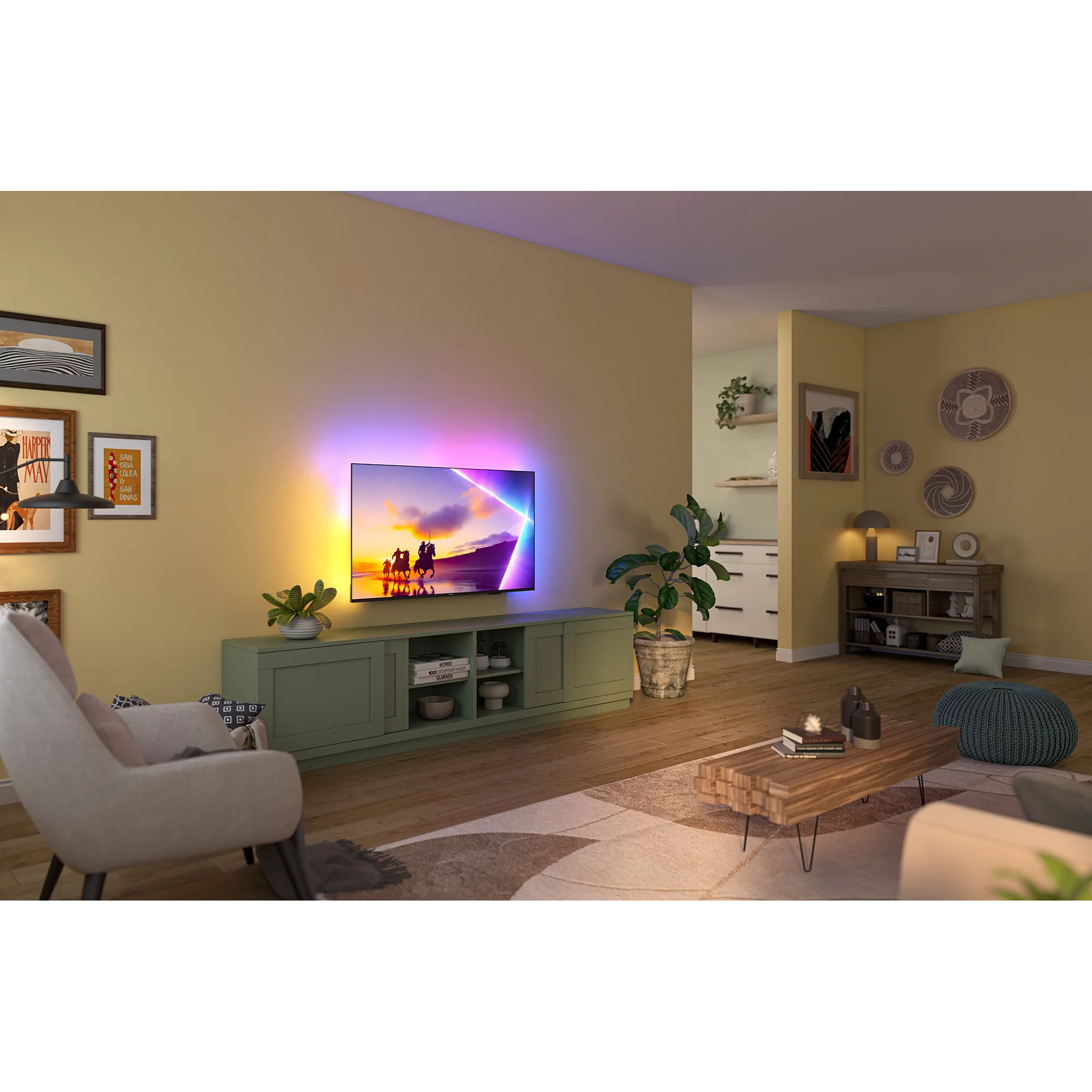 2 philips 43 55 collu pus8450 4k qled ambilight titan os tv 2025