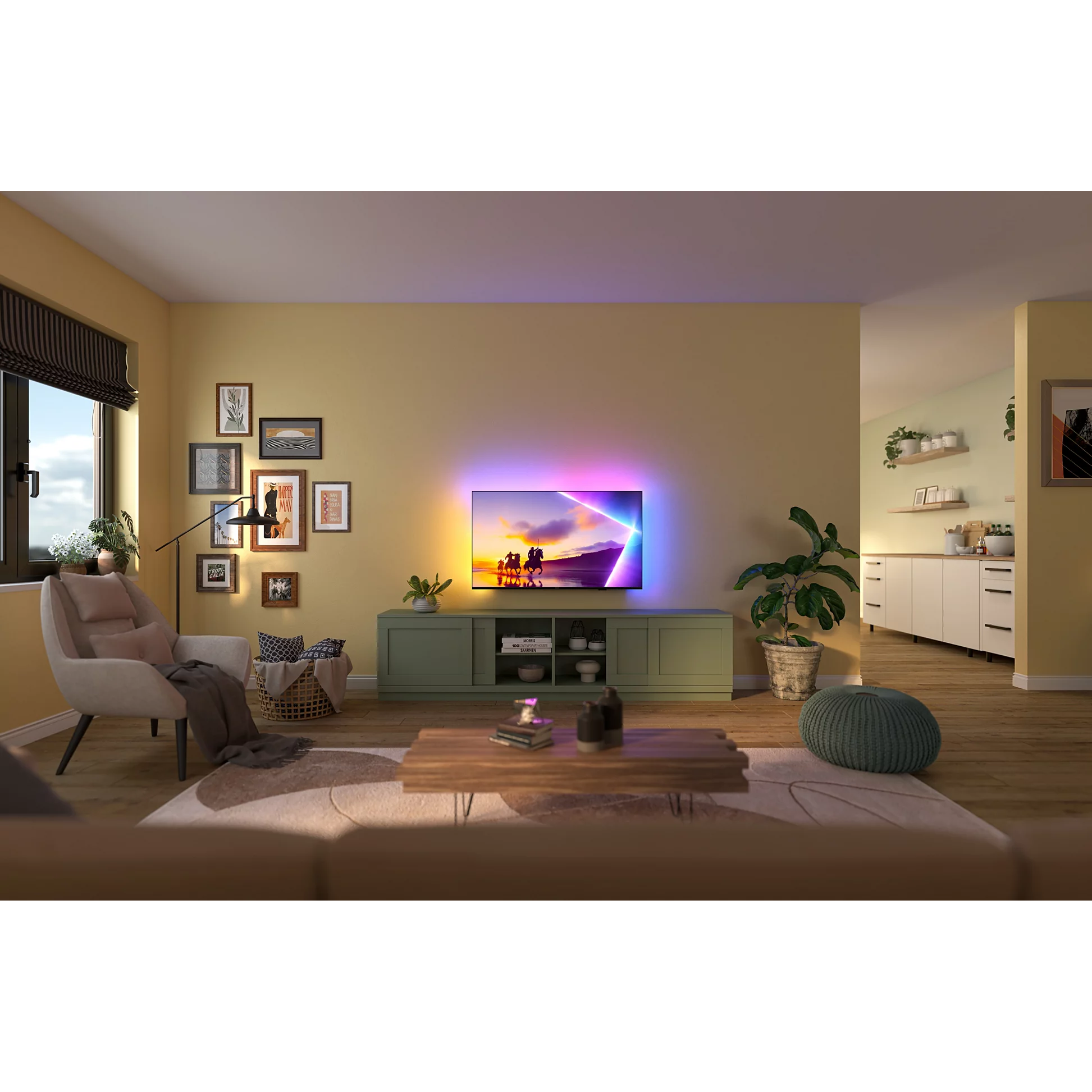 4 philips 43 55 collu pus8450 4k qled ambilight titan os tv 2025
