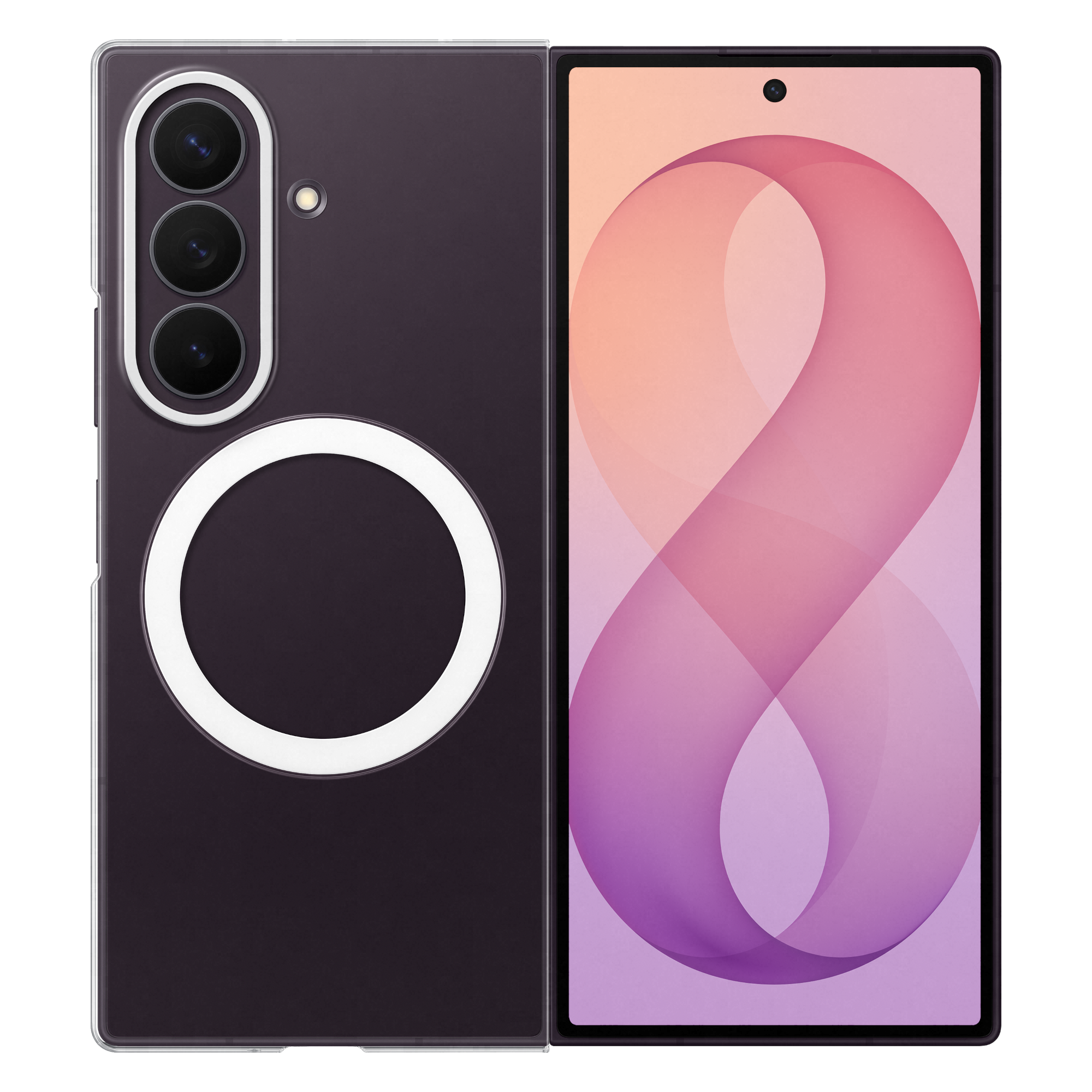 Samsung Galaxy Fold8 Ultra caurspīdīgs vāciņš ar magnētu