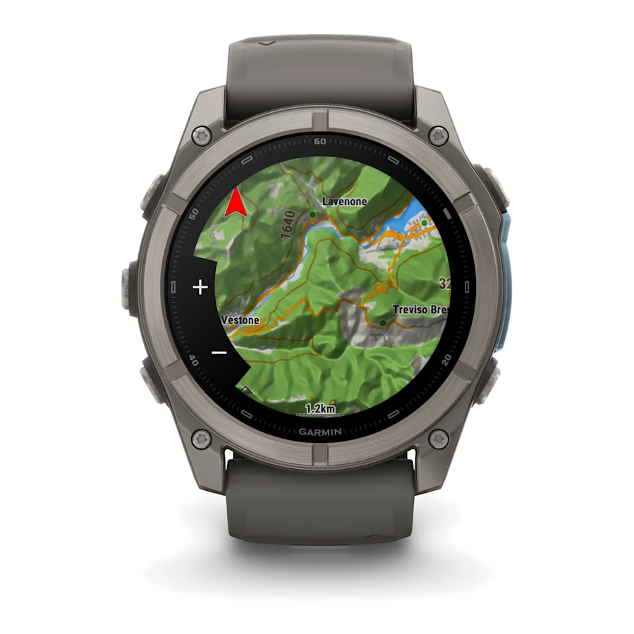 9 garmin fenix 9 51mm titanium with pebble gray silicone band