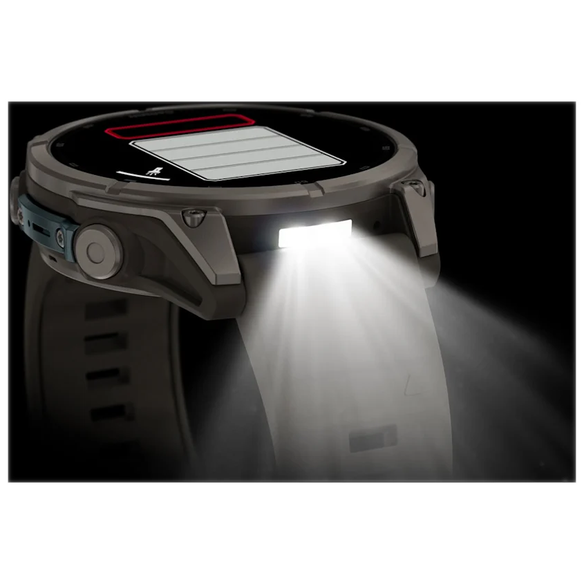 14 garmin fenix 9 47mm titanium with pebble gray silicone band
