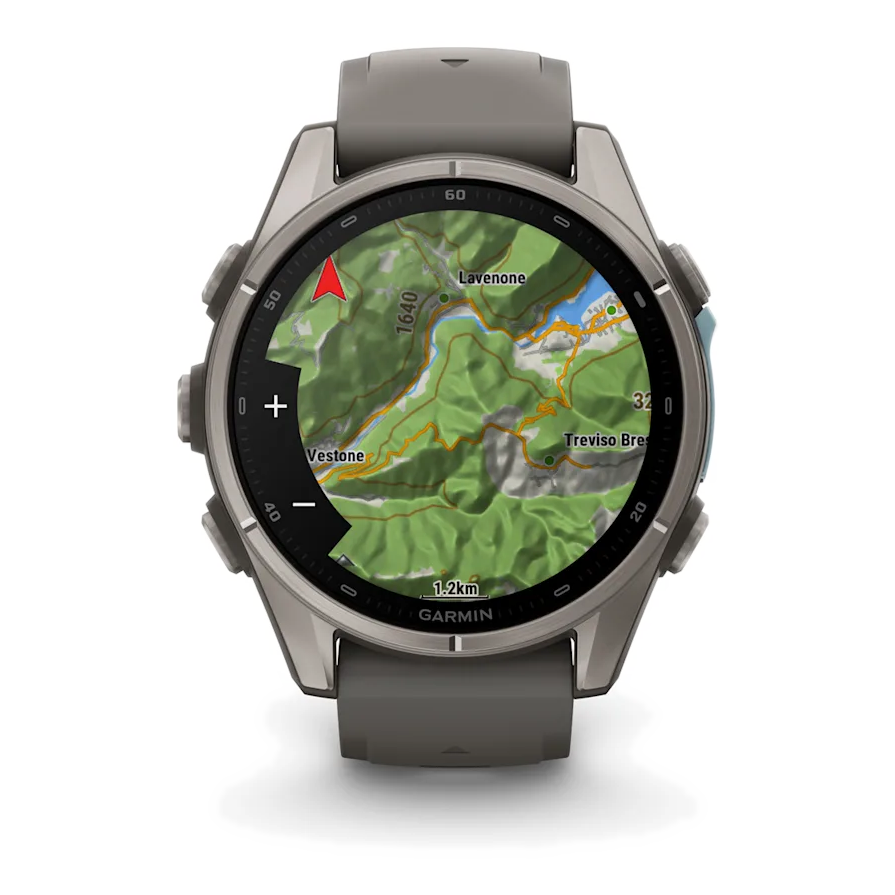 9 garmin fenix 9 43mm titanium with pebble gray silicone band