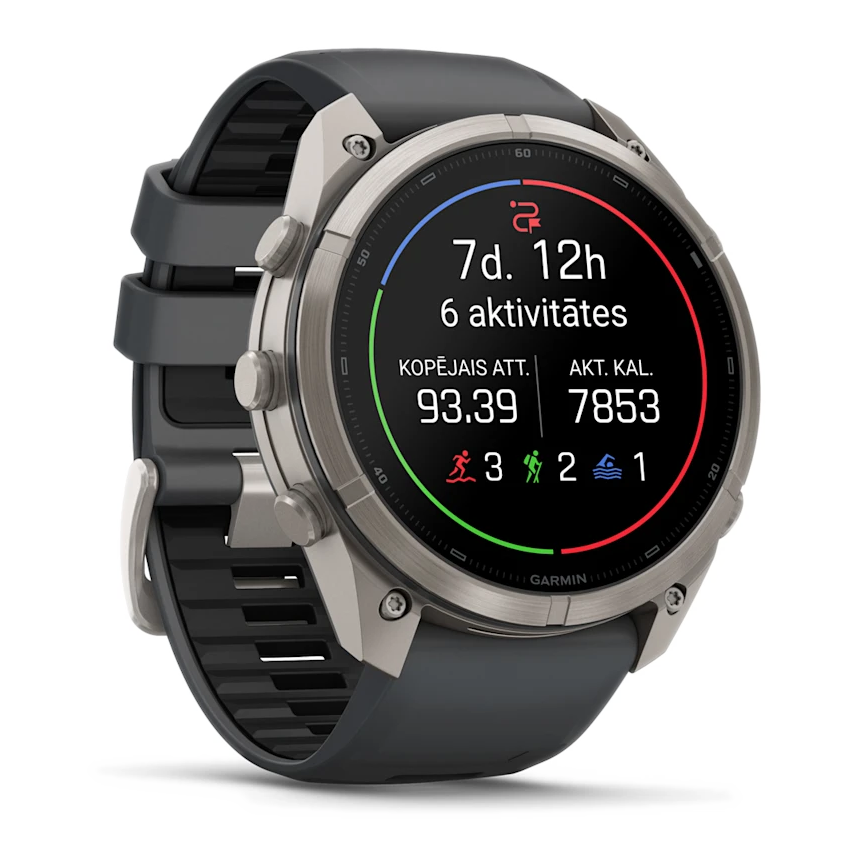 3 garmin fenix 9 pro 51mm inreach titanium with graphite black silicone band