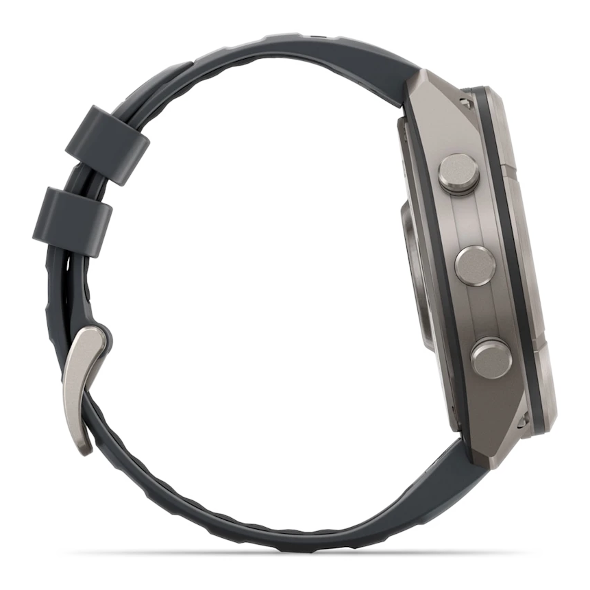 6 garmin fenix 9 pro 51mm inreach titanium with graphite black silicone band