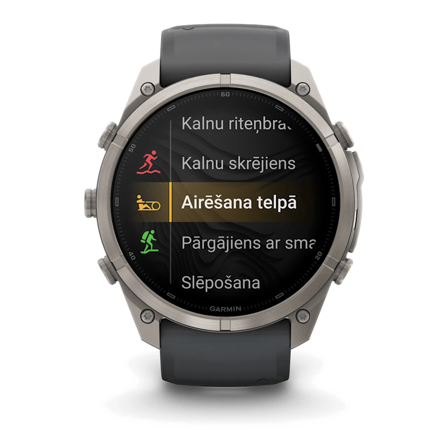 8 garmin fenix 9 pro 51mm inreach titanium with graphite black silicone band