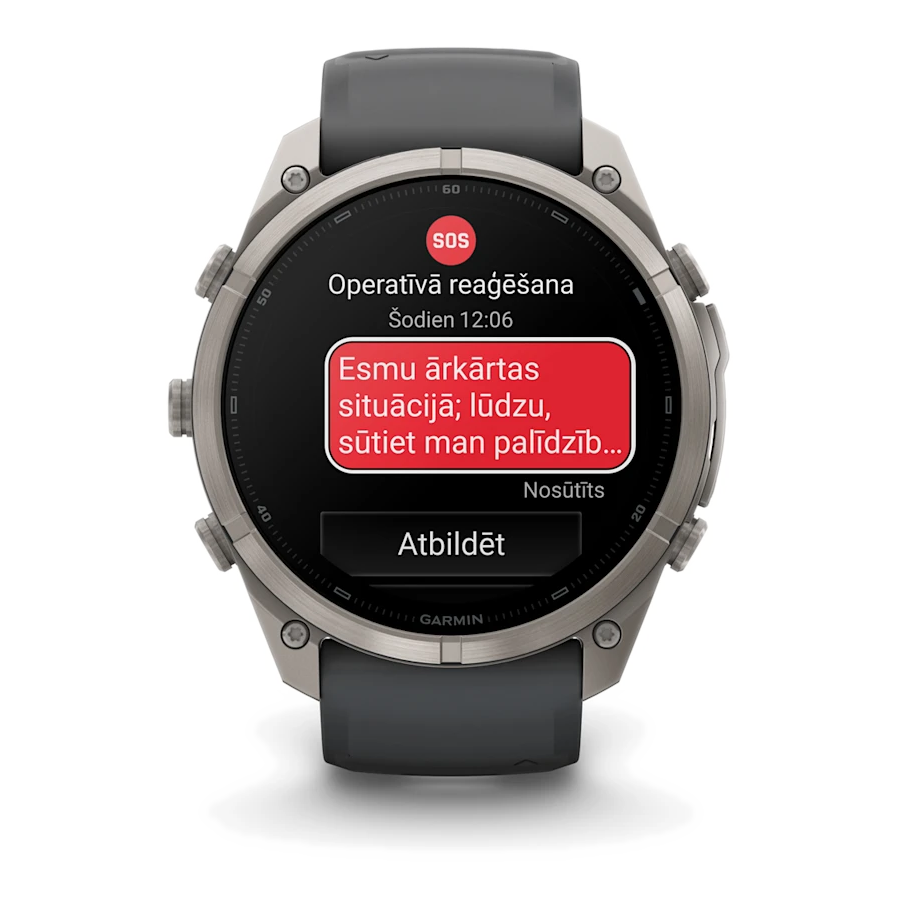 9 garmin fenix 9 pro 51mm inreach titanium with graphite black silicone band