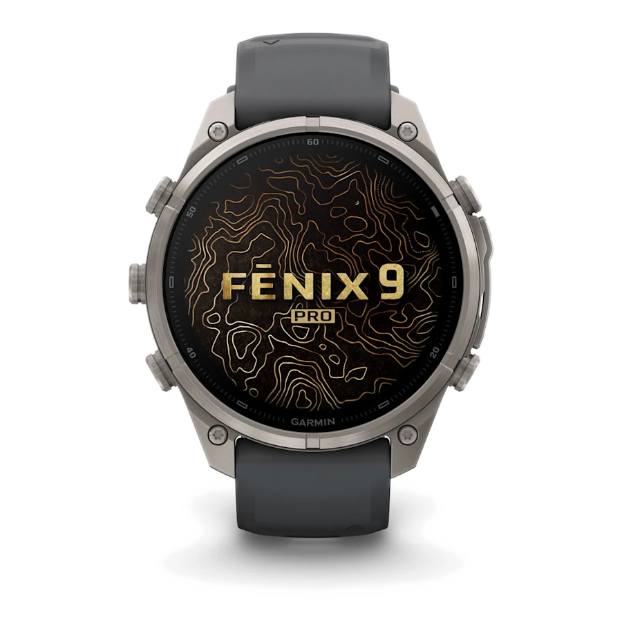 2 garmin fenix 9 pro 47mm inreach titanium with graphite black silicone band