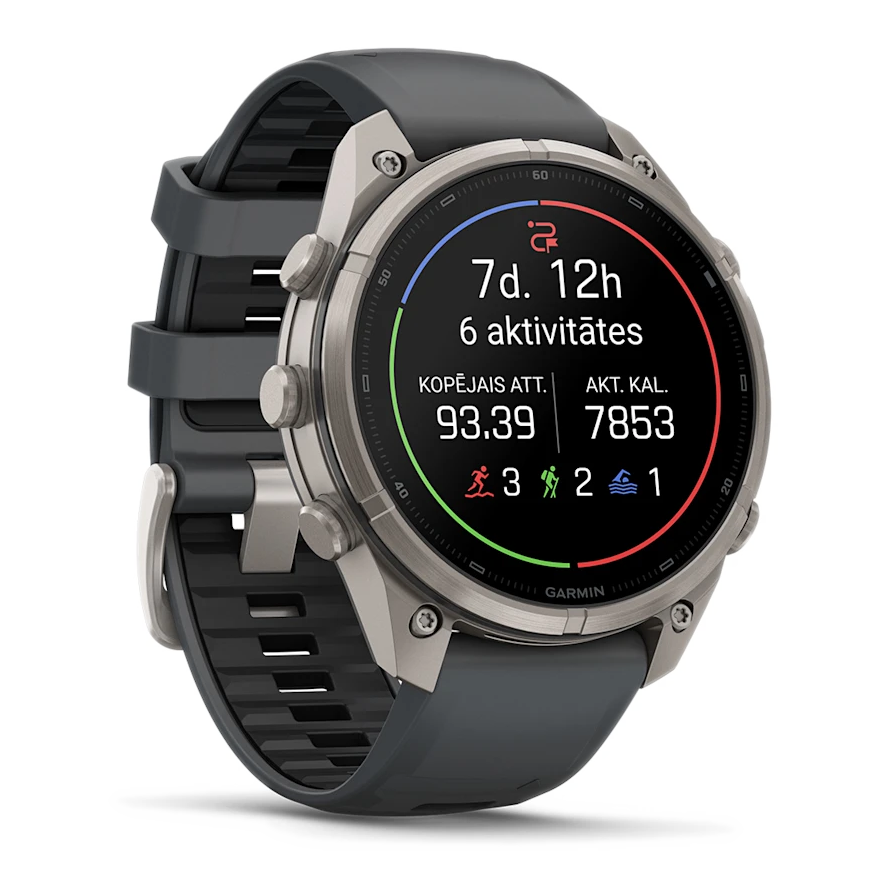 3 garmin fenix 9 pro 47mm inreach titanium with graphite black silicone band