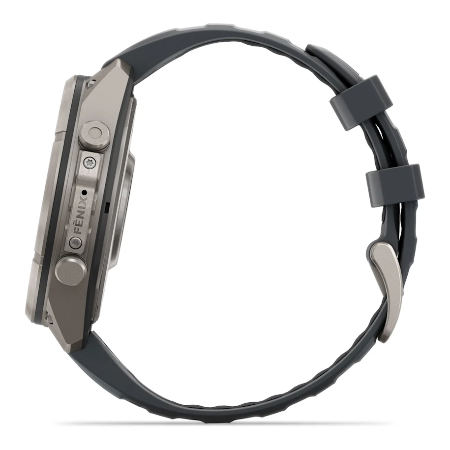 4 garmin fenix 9 pro 47mm inreach titanium with graphite black silicone band