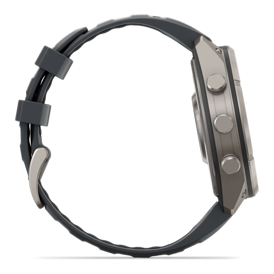6 garmin fenix 9 pro 47mm inreach titanium with graphite black silicone band